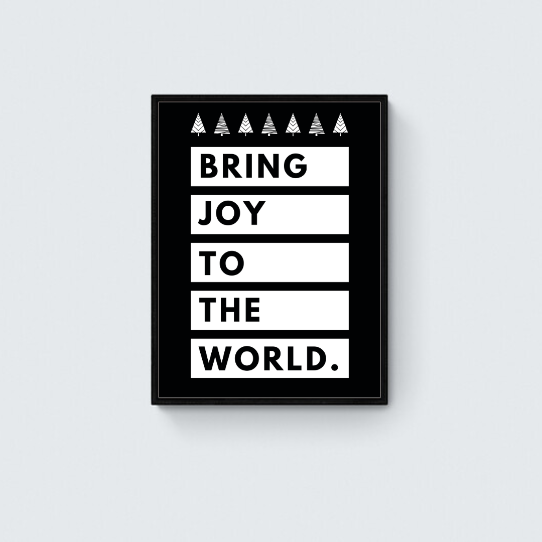 Bring Joy - Wood Framed Art Print