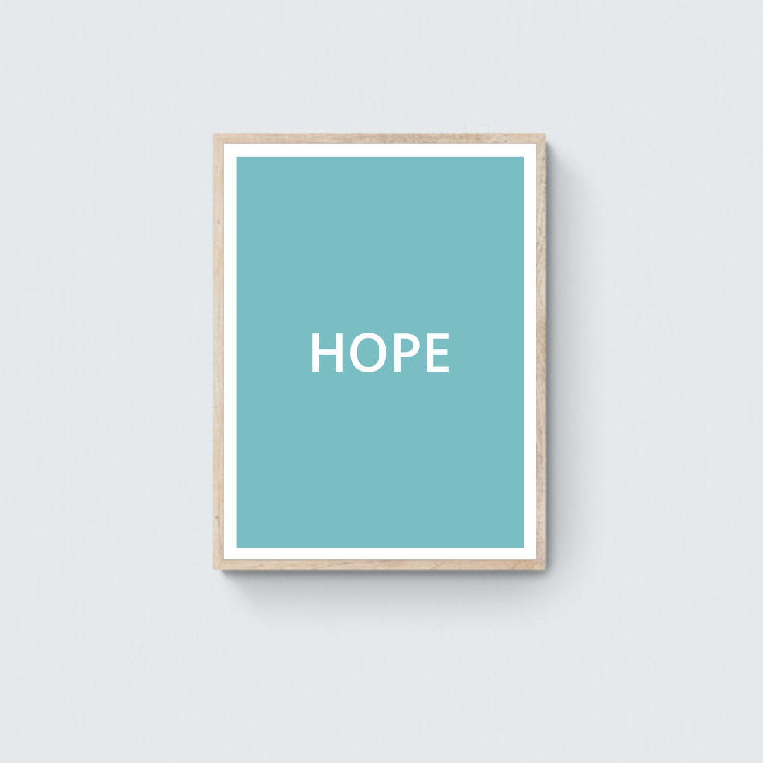 Color Block Poster: Color Middle Blue Framed Art Print