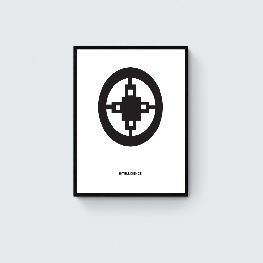 DAME DAME Adinkra Symbol Framed Art Print