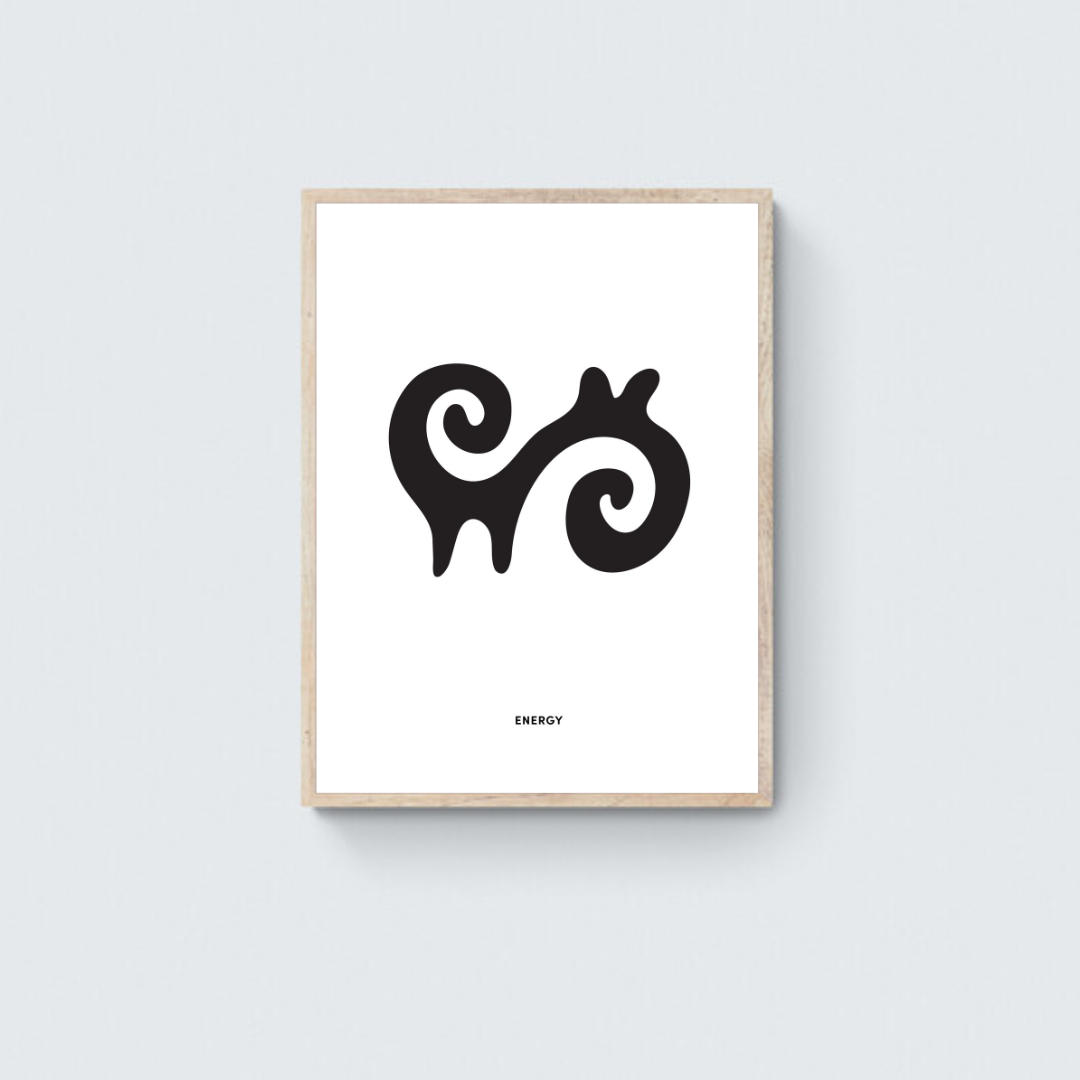 AHODEN Adinkra Symbol Framed Art Print