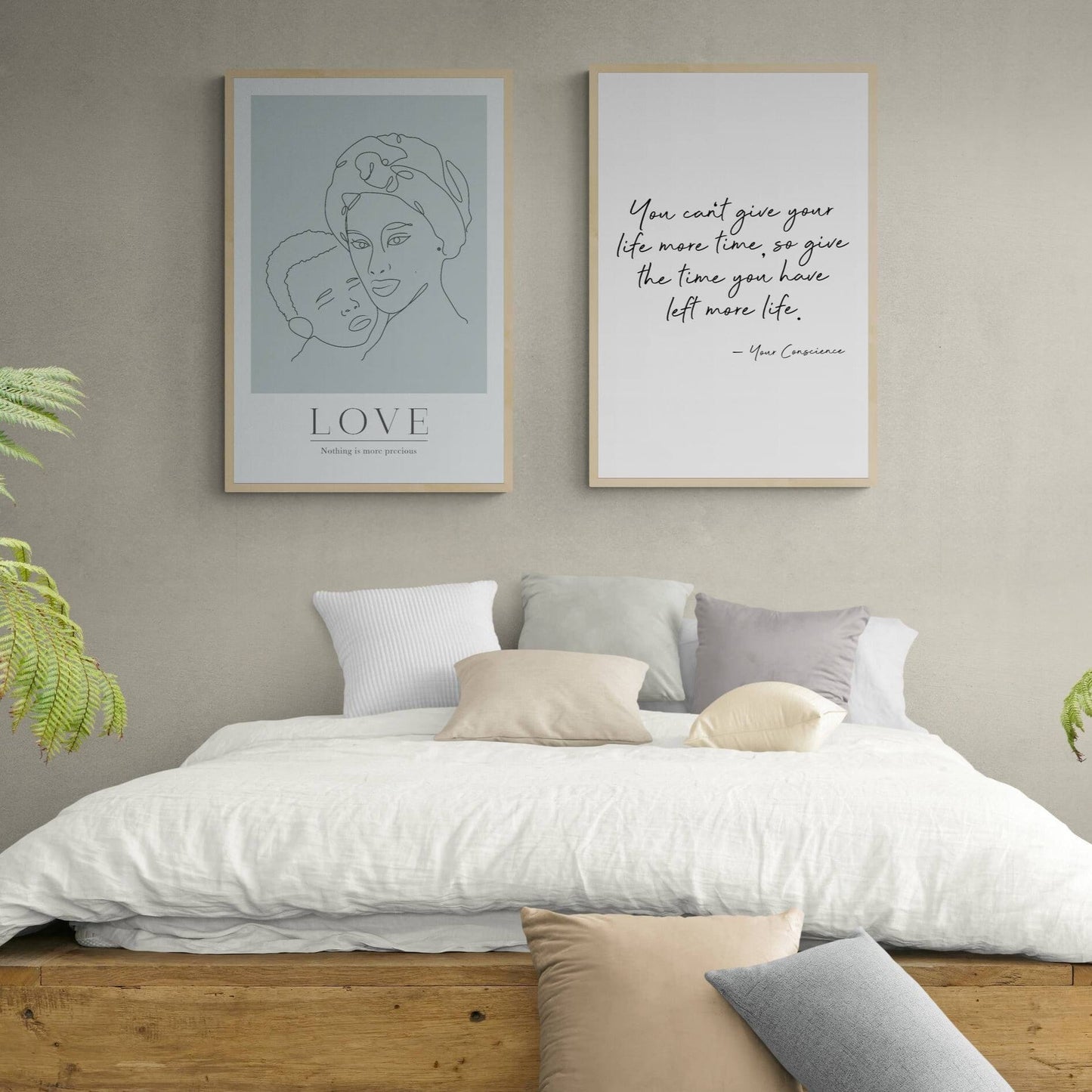 Love Is Precious Blue Framed Art Print