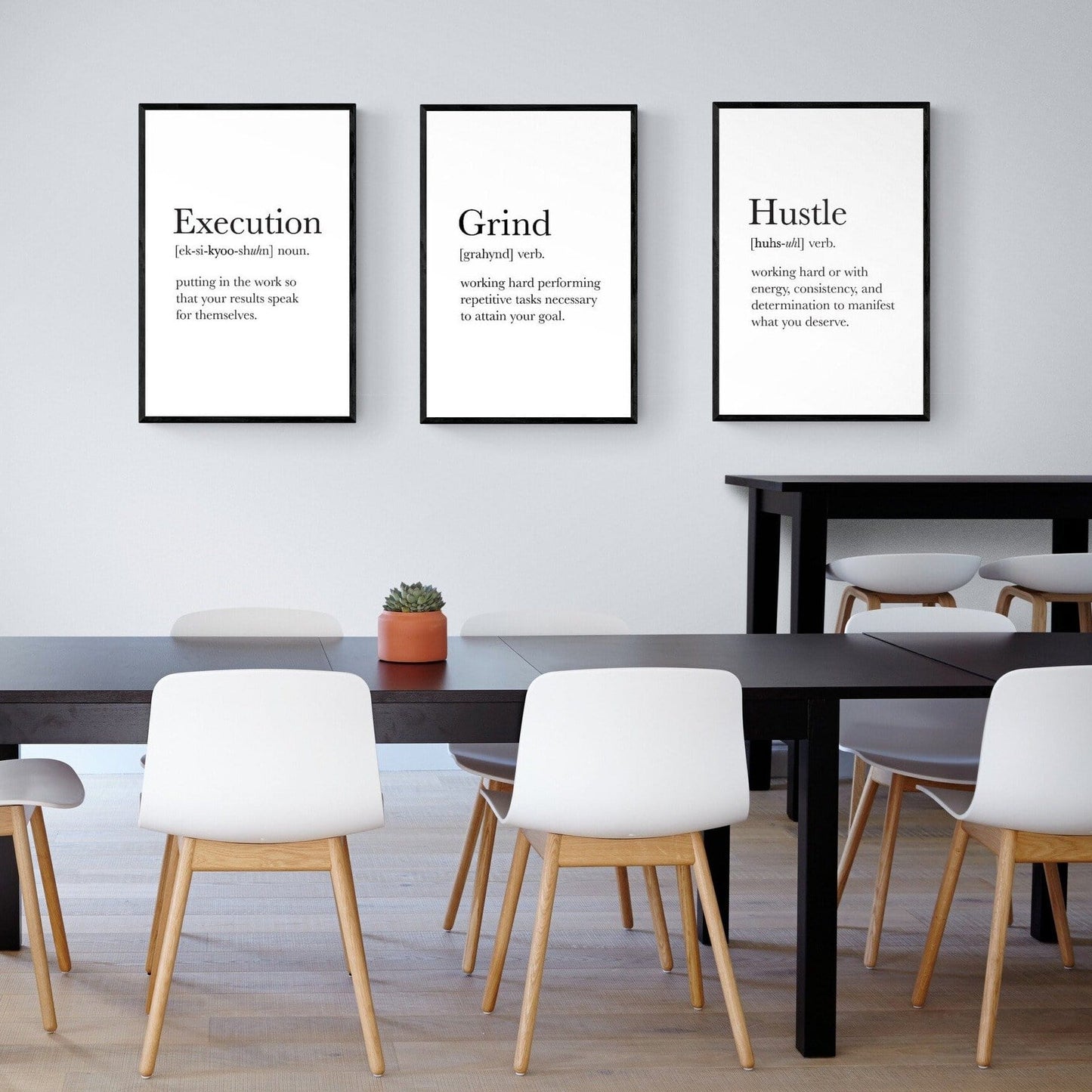 Definition - Hustle Framed Art Print