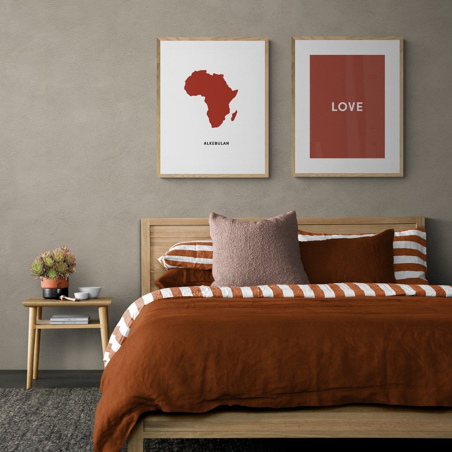 Africa's Original Name Red Framed Art Print