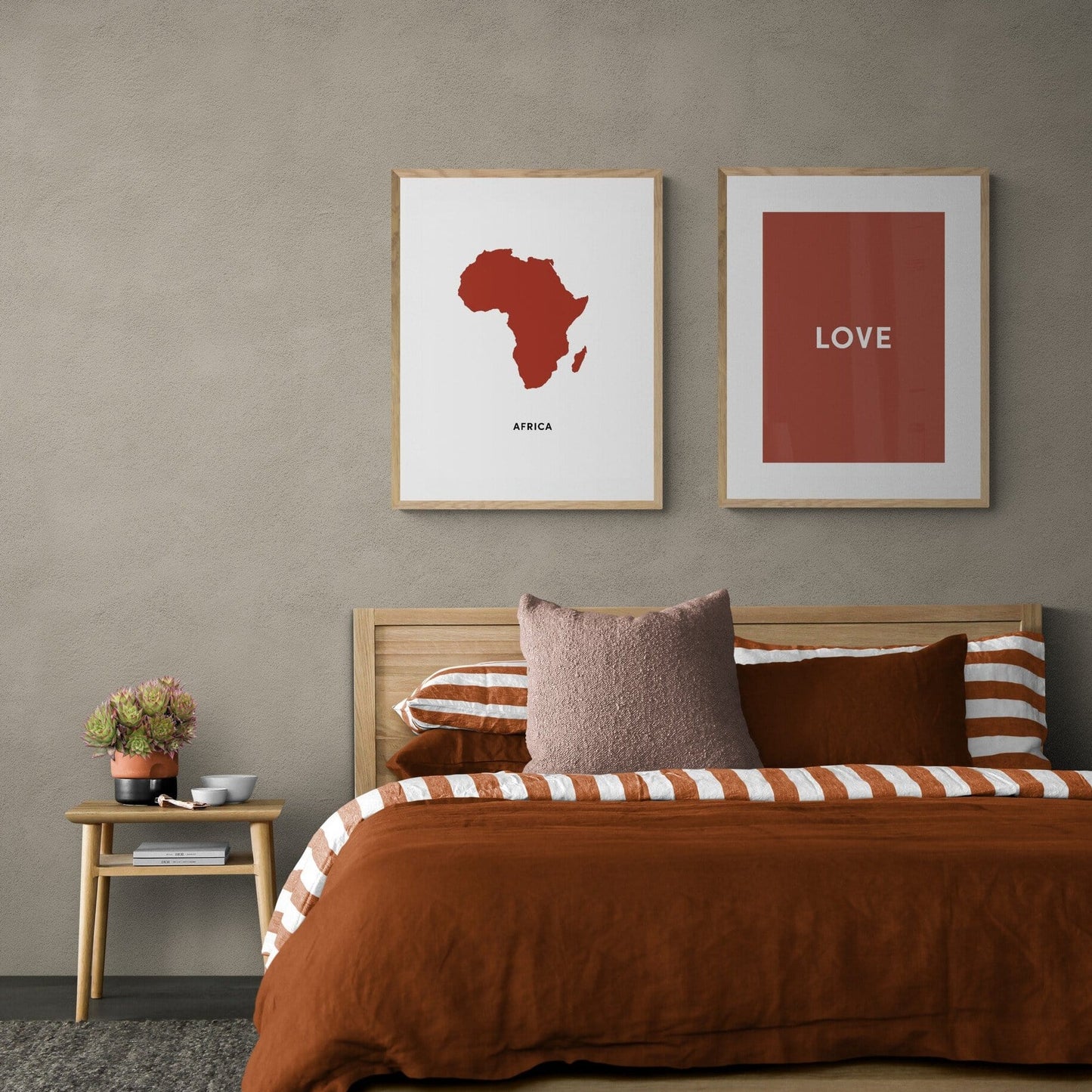 Africa Red Framed Art Print