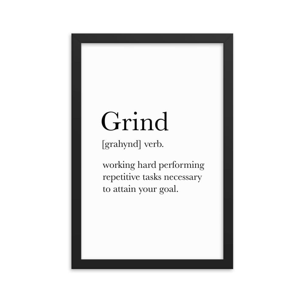 Definition - Grind Framed Art Print