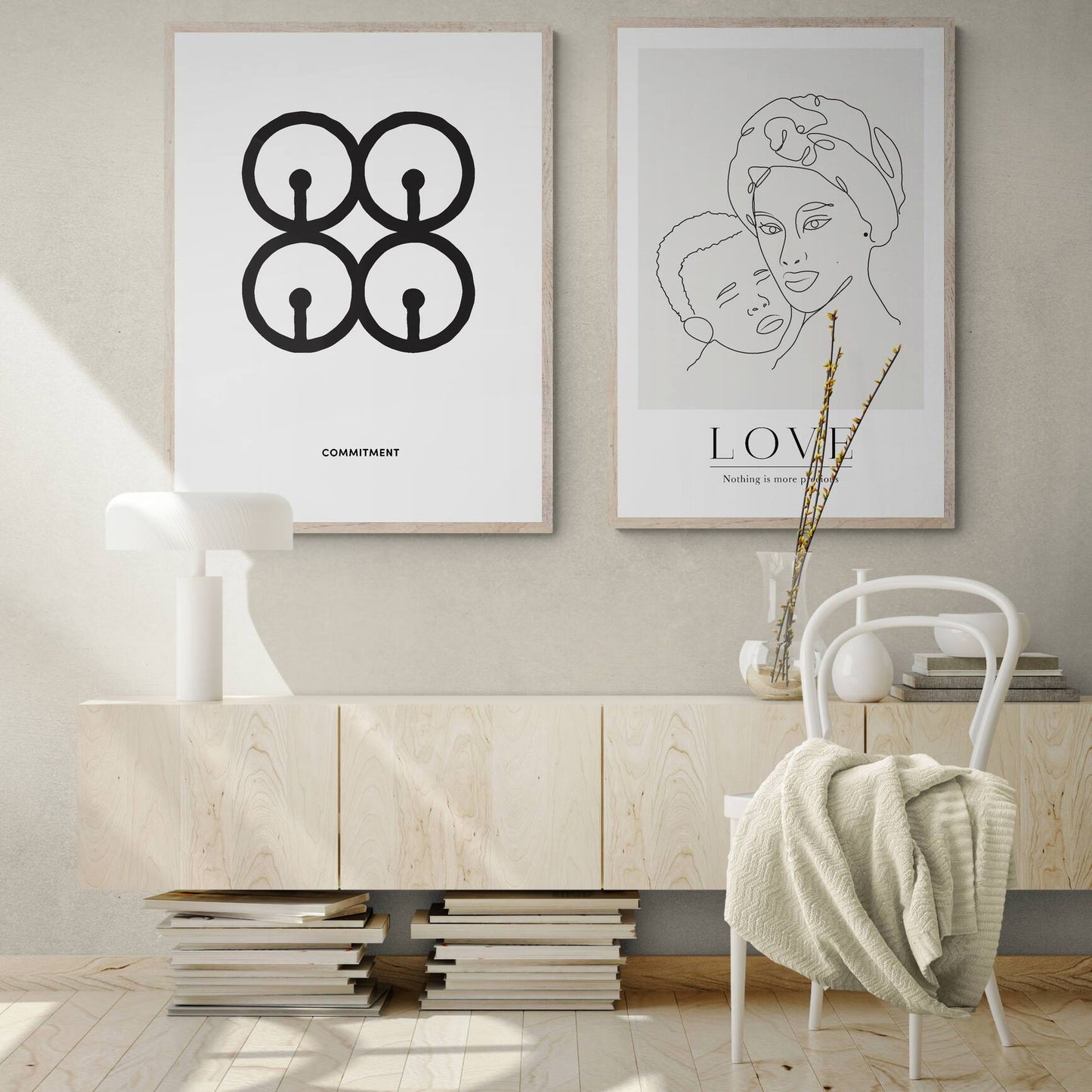 ME WARE WO Adinkra Symbol Framed Art Print