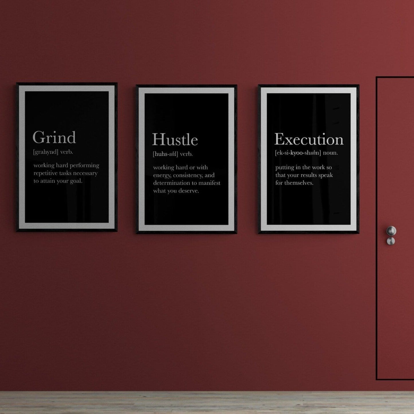 Definition - Hustle Framed Art Print
