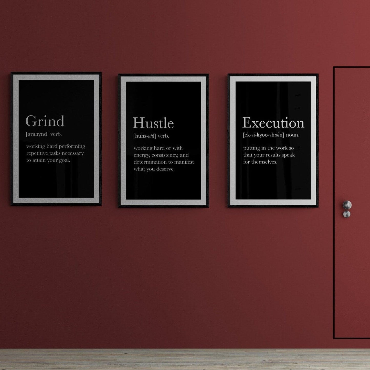 Definition Execution Framed Art Print