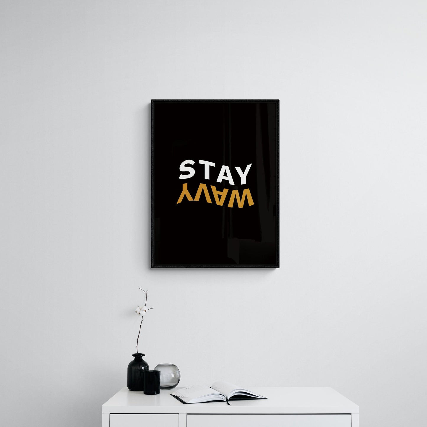 Stay Wavy Framed Art Print