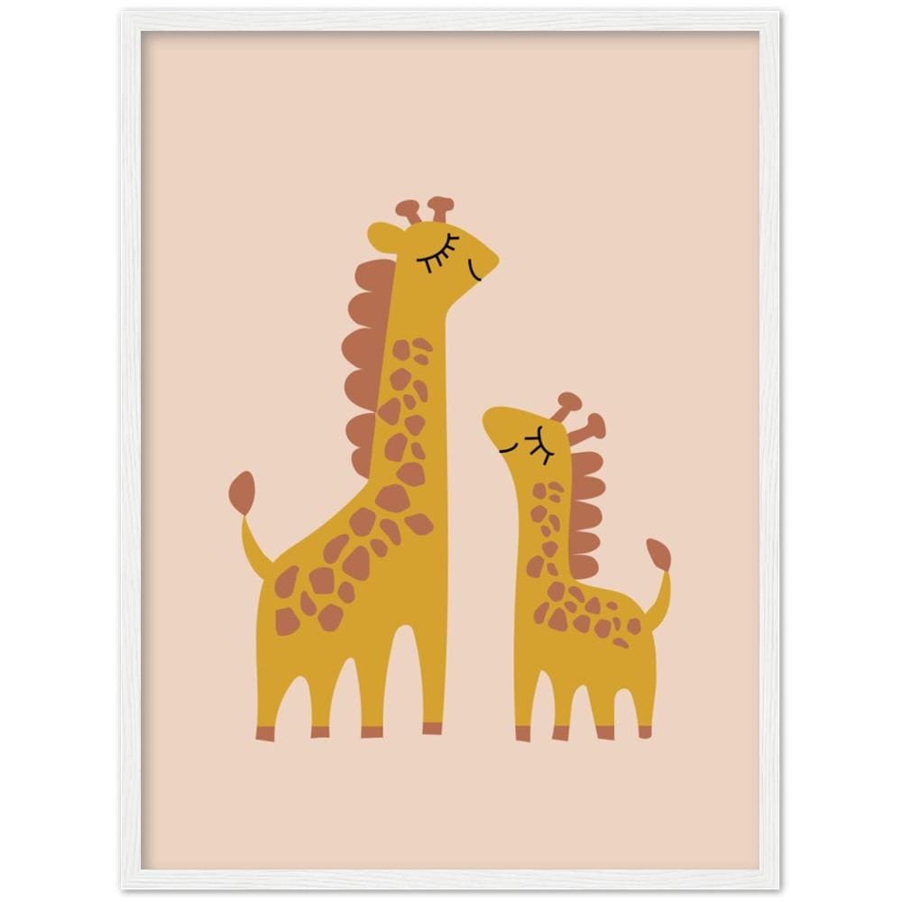 Proud Giraffe Pink Framed Art Print