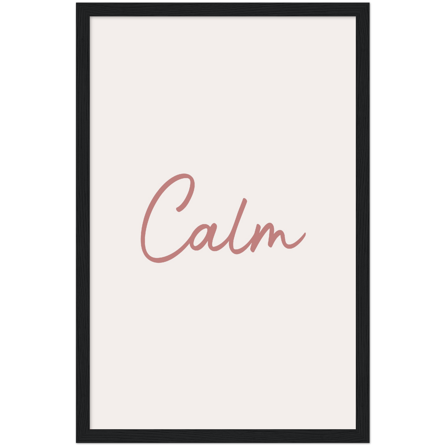 Calm Words - Melon Wooden Framed Poster Art Print