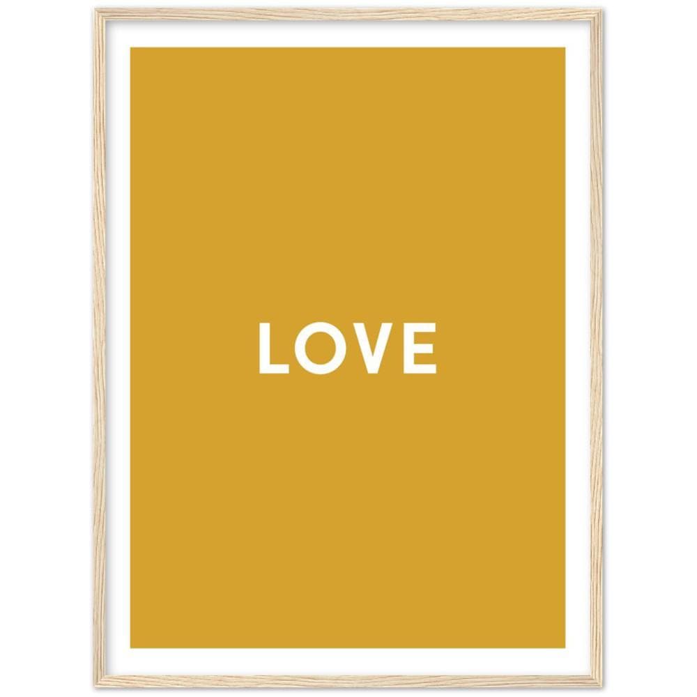 Goldenrod Love Quote Framed Art Print