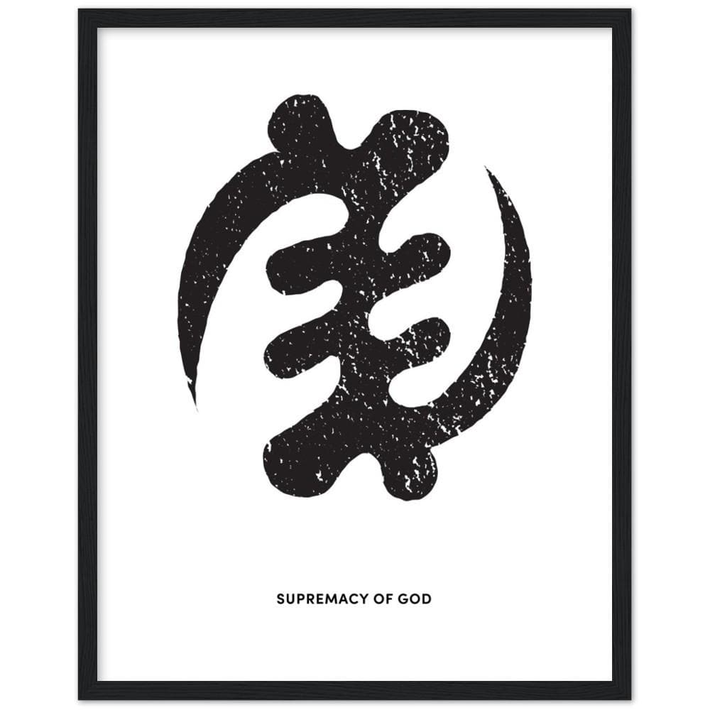 GYE NYAME Adinkra Symbol Framed Art Print