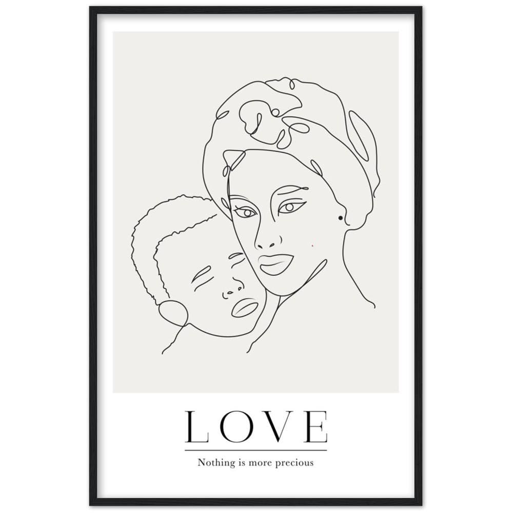 Love is Precious White Framed Art Print