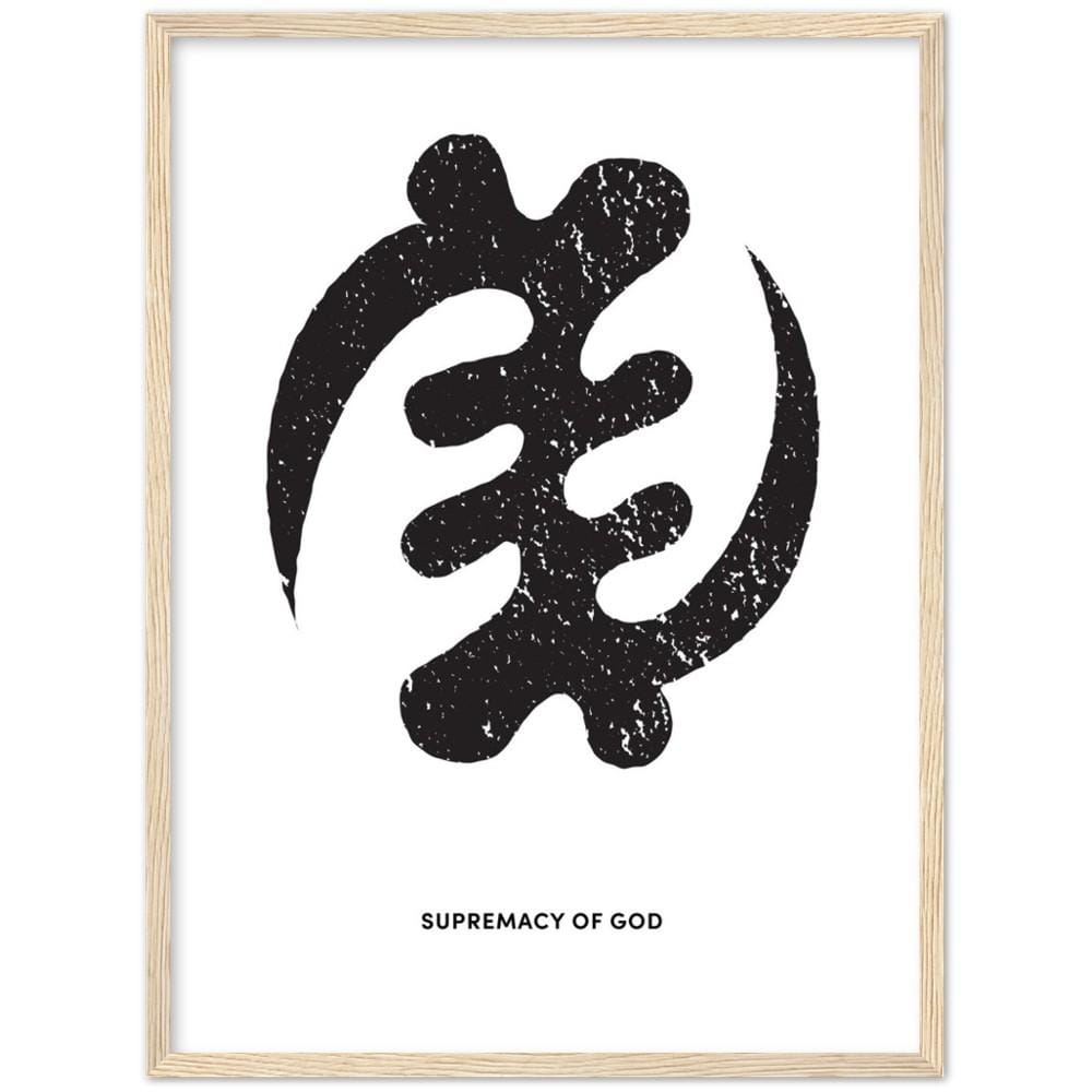 GYE NYAME Adinkra Symbol Framed Art Print