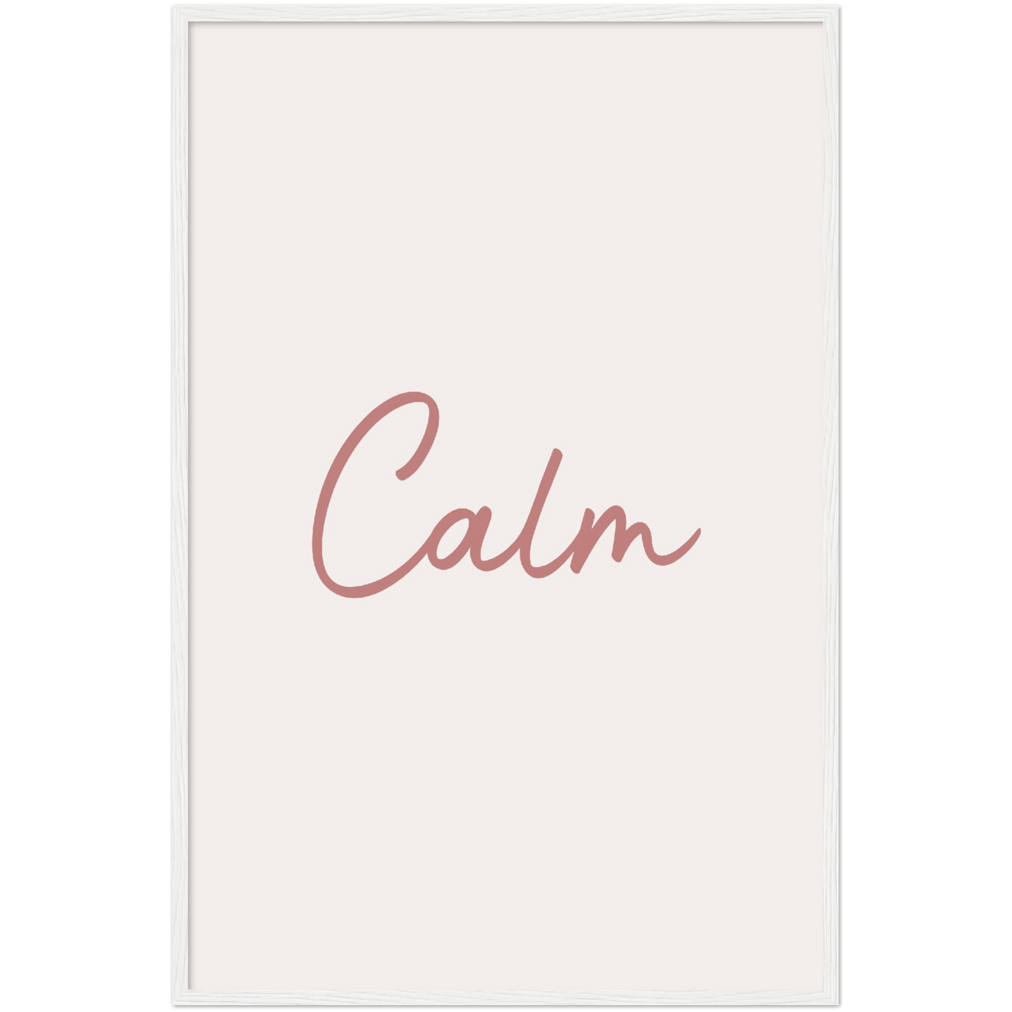Calm Words - Melon Wooden Framed Poster Art Print