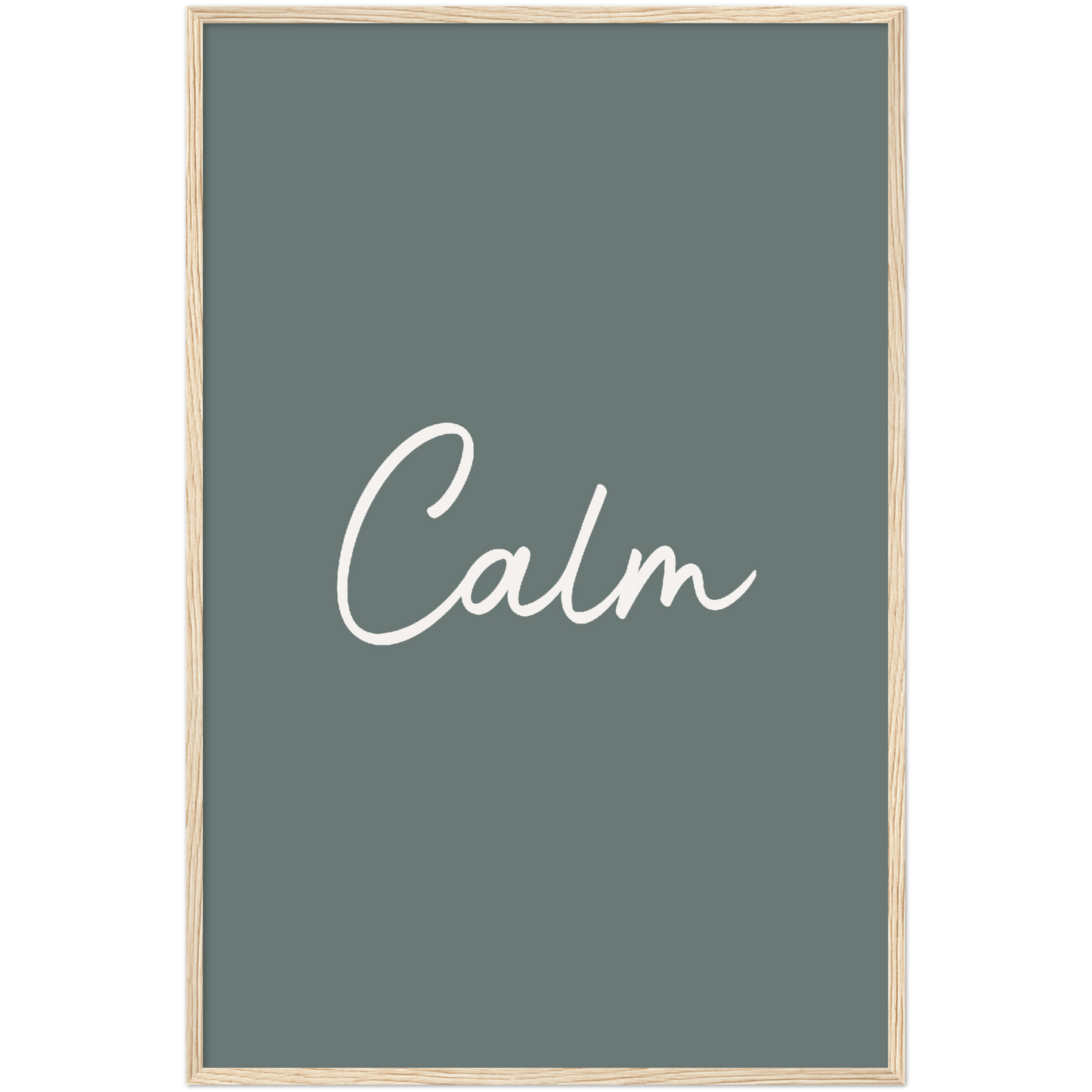 Calm Words - Nickel Wooden Framed Poster Art Print