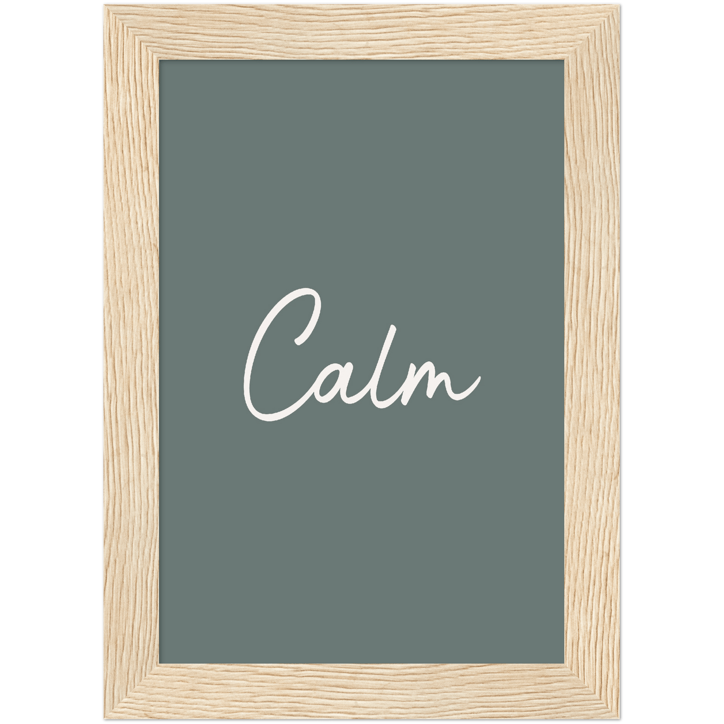 Calm Words - Nickel Wooden Framed Poster Art Print