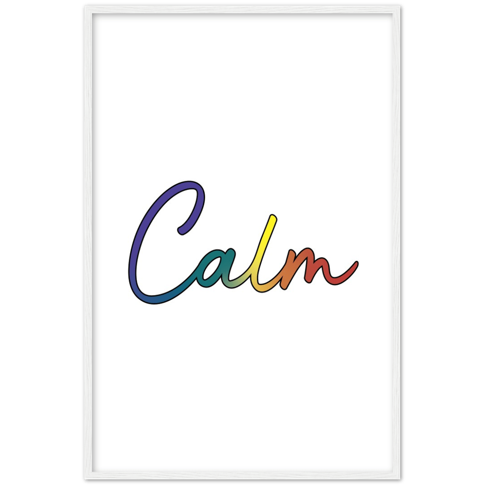 Calm Words - Pride Wood Framed Poster Art Print