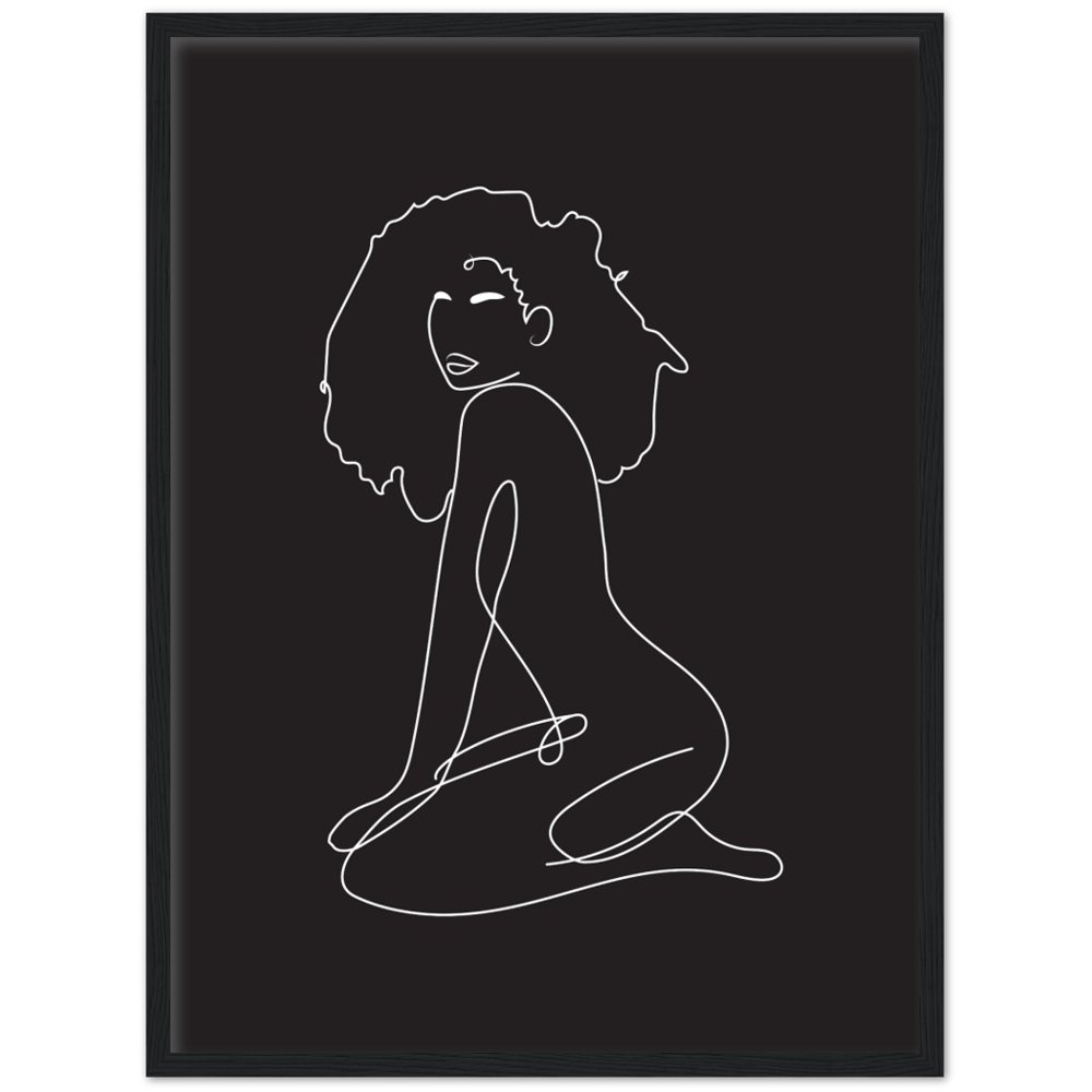 Essence of. In Black. Framed Art Print