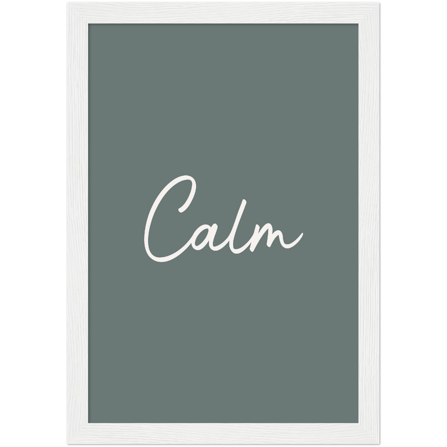 Calm Words - Nickel Wooden Framed Poster Art Print