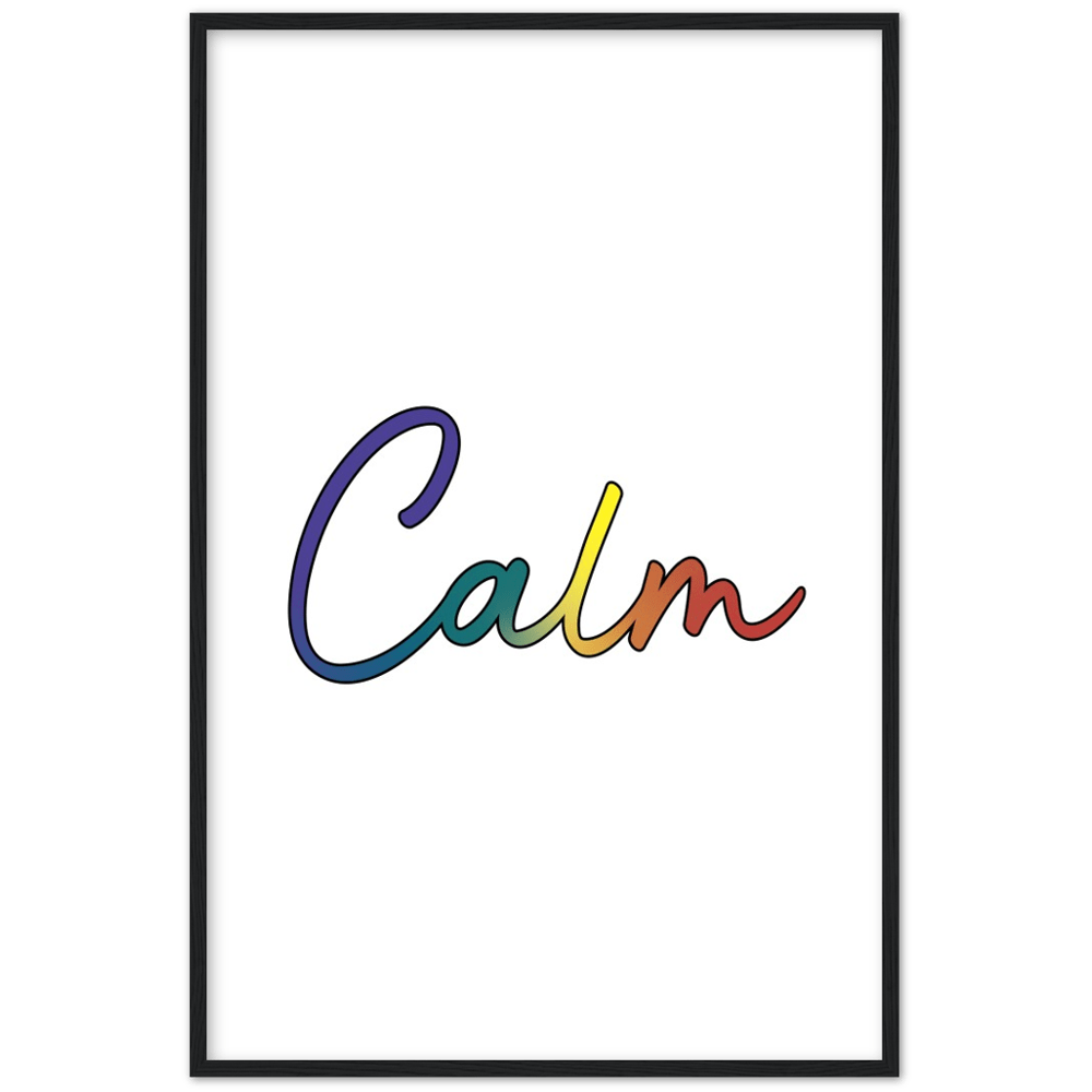 Calm Words - Pride Wood Framed Poster Art Print