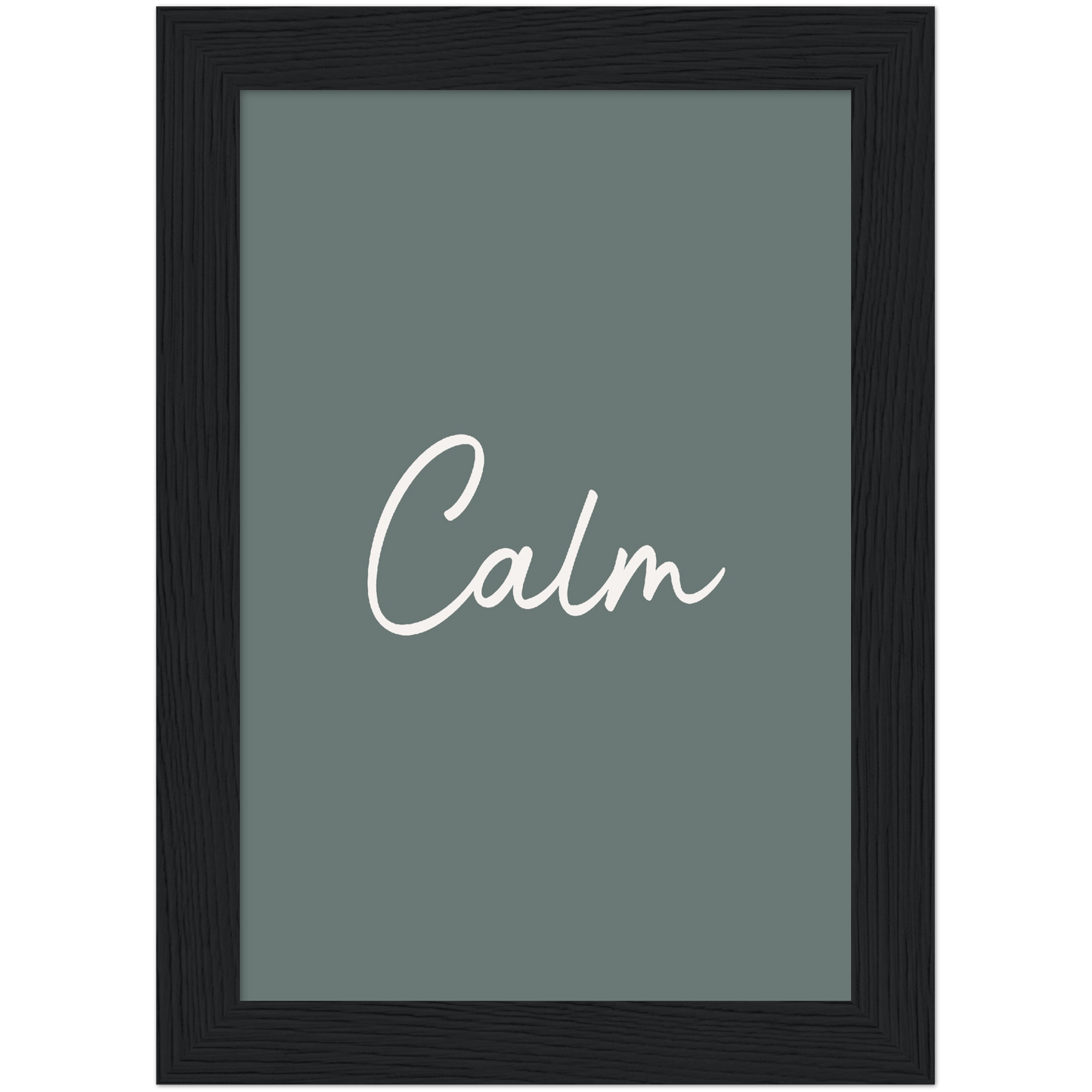 Calm Words - Nickel Wooden Framed Poster Art Print