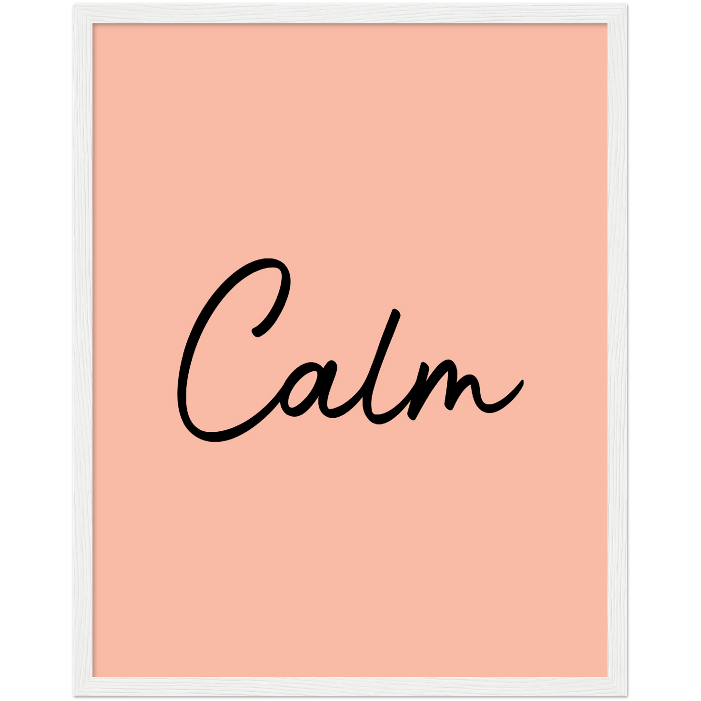 Calm Words -Black Melon Wooden Framed Art Print