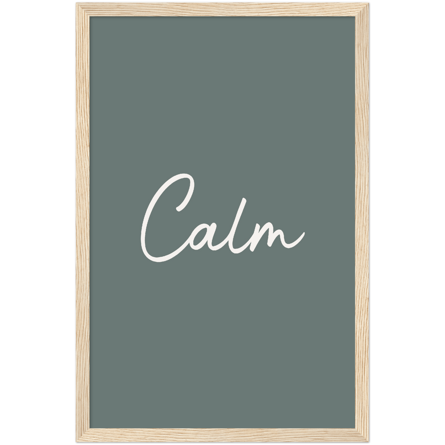 Calm Words - Nickel Wooden Framed Poster Art Print