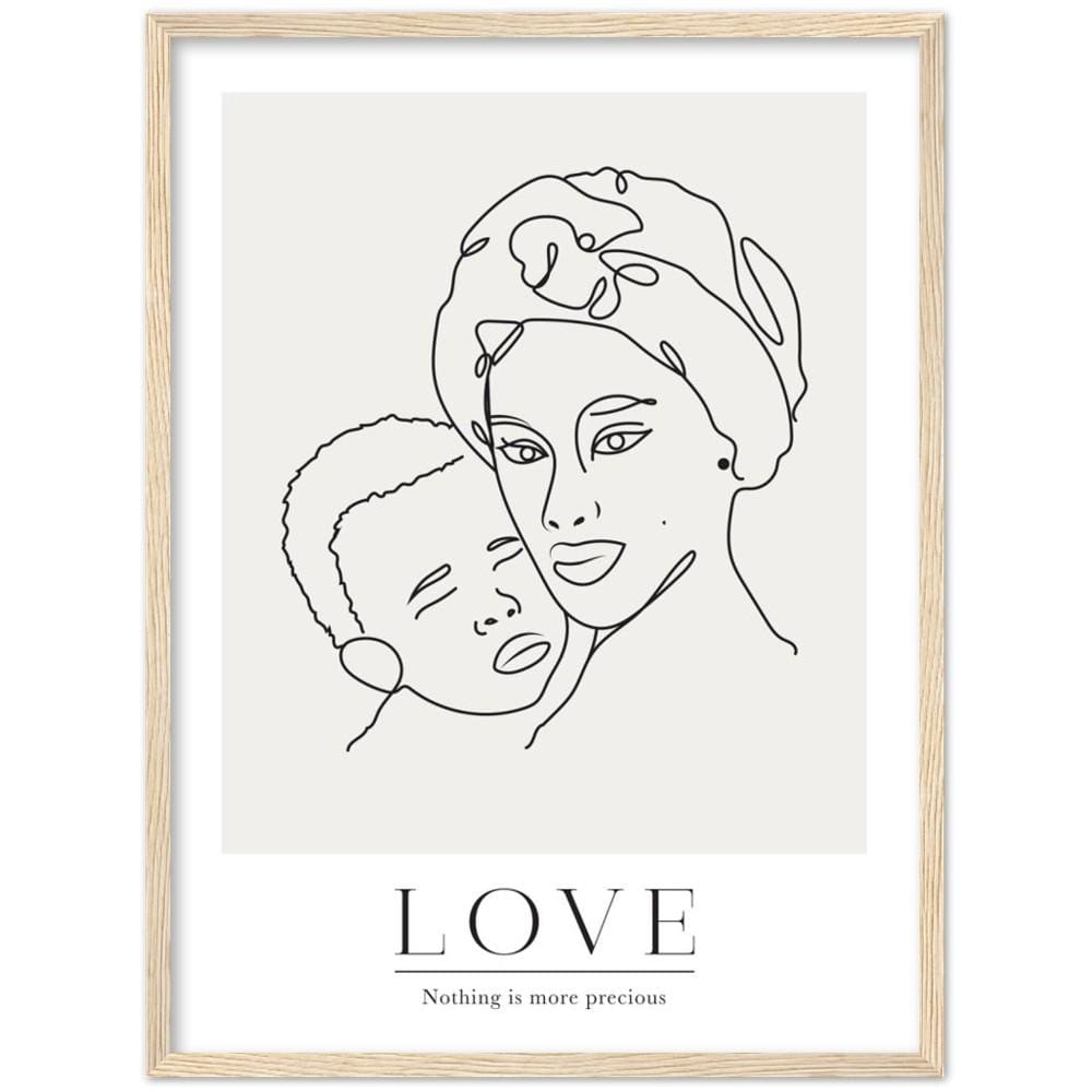 Love is Precious White Framed Art Print