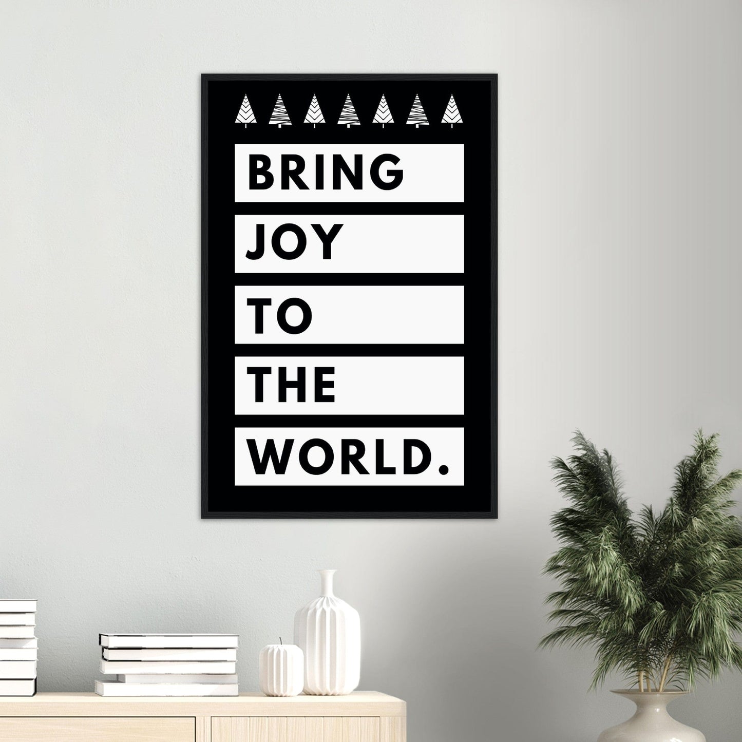 Bring Joy - Wood Framed Art Print