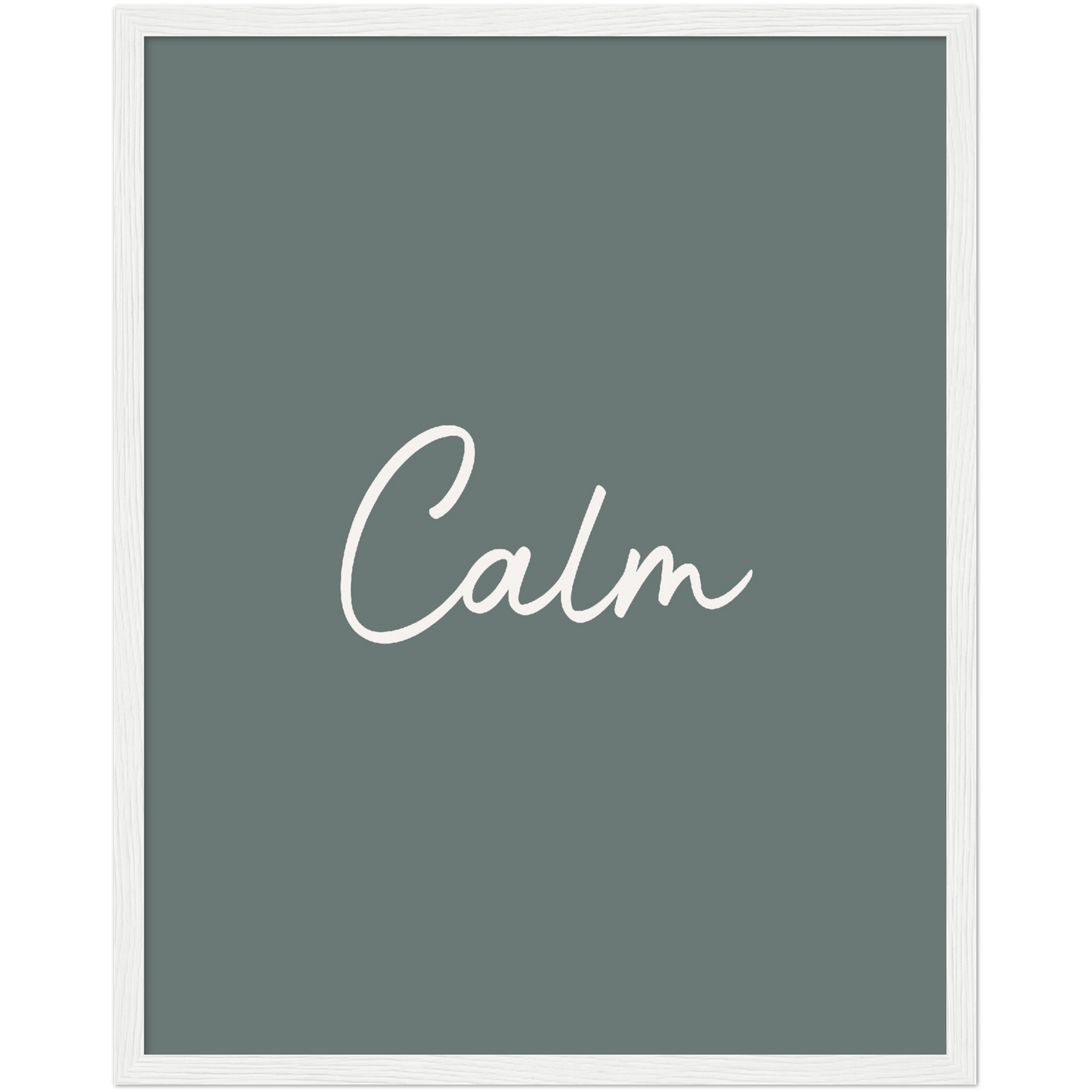 Calm Words - Nickel Wooden Framed Poster Art Print