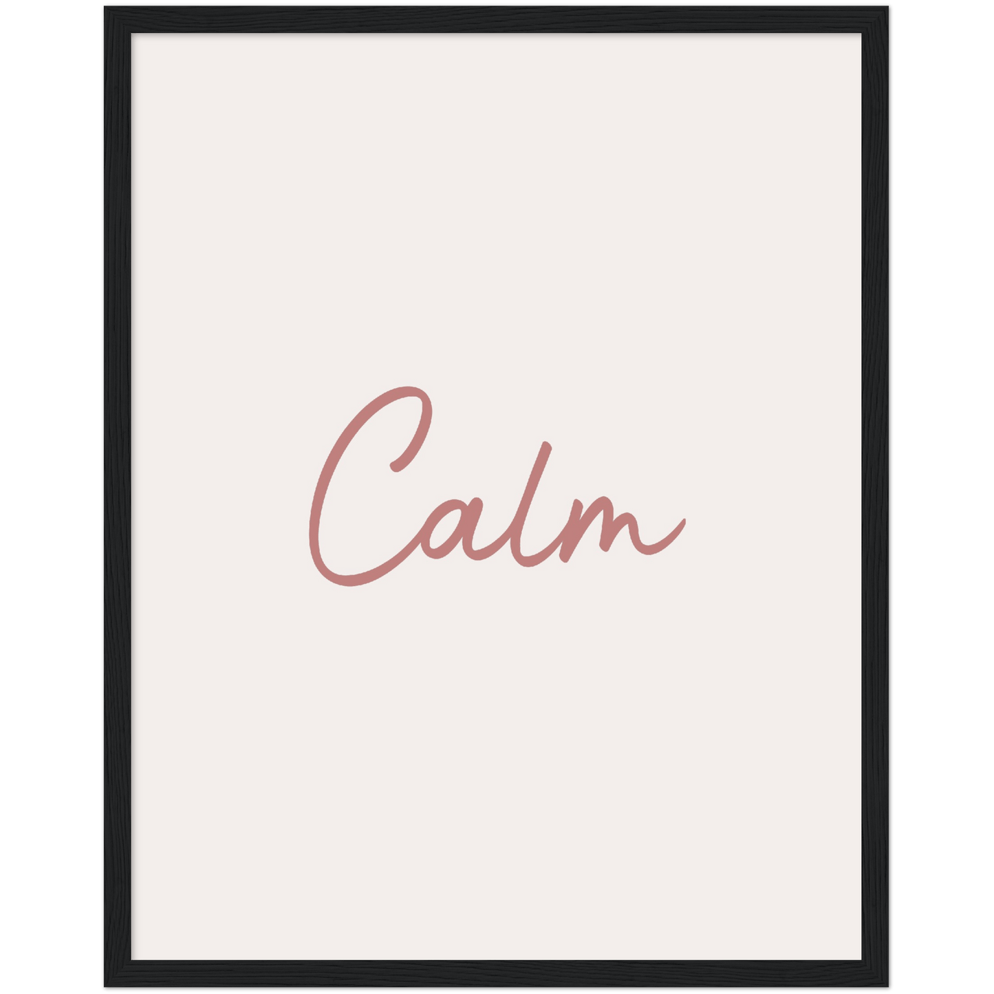Calm Words - Melon Wooden Framed Poster Art Print