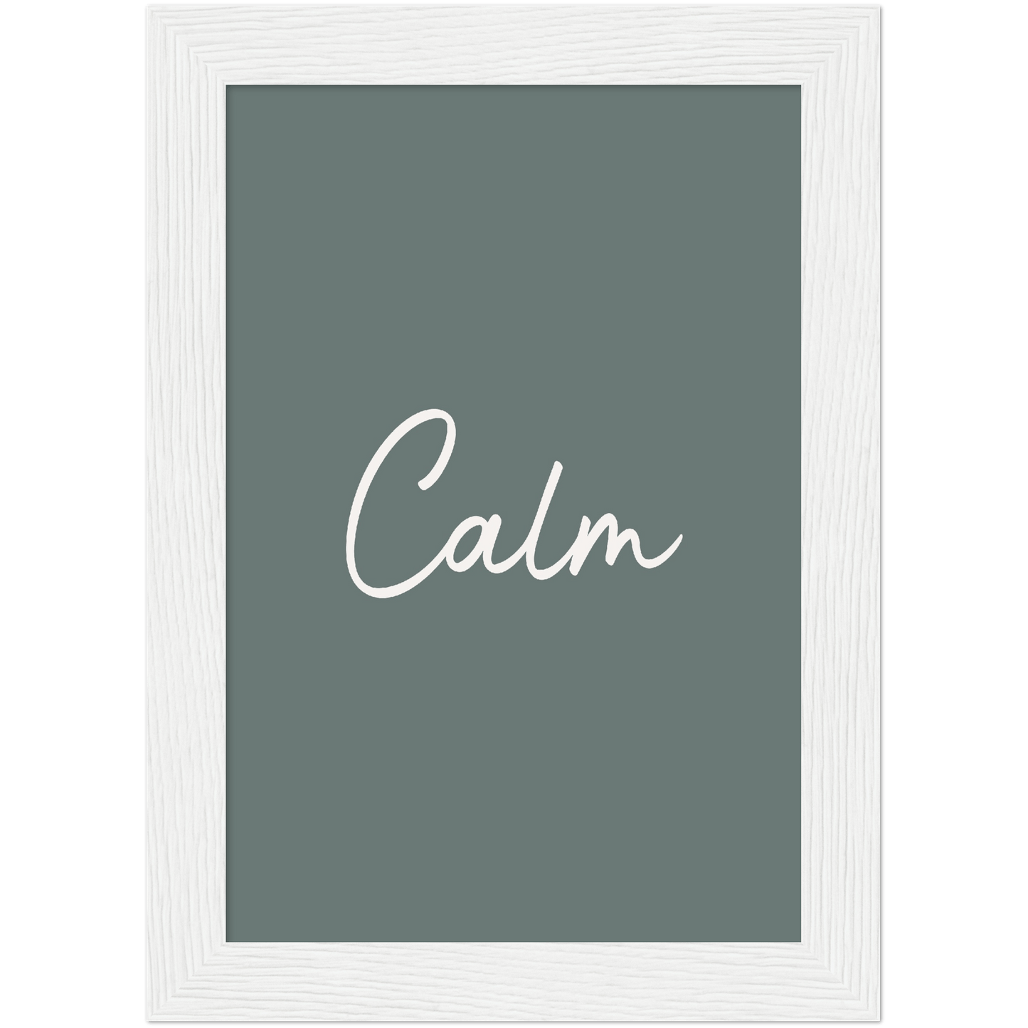 Calm Words - Nickel Wooden Framed Poster Art Print