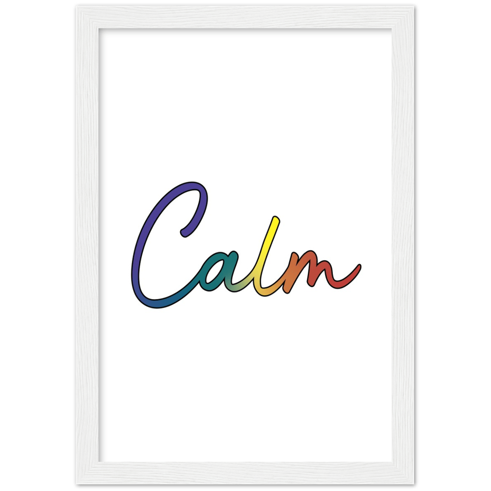Calm Words - Pride Wood Framed Poster Art Print
