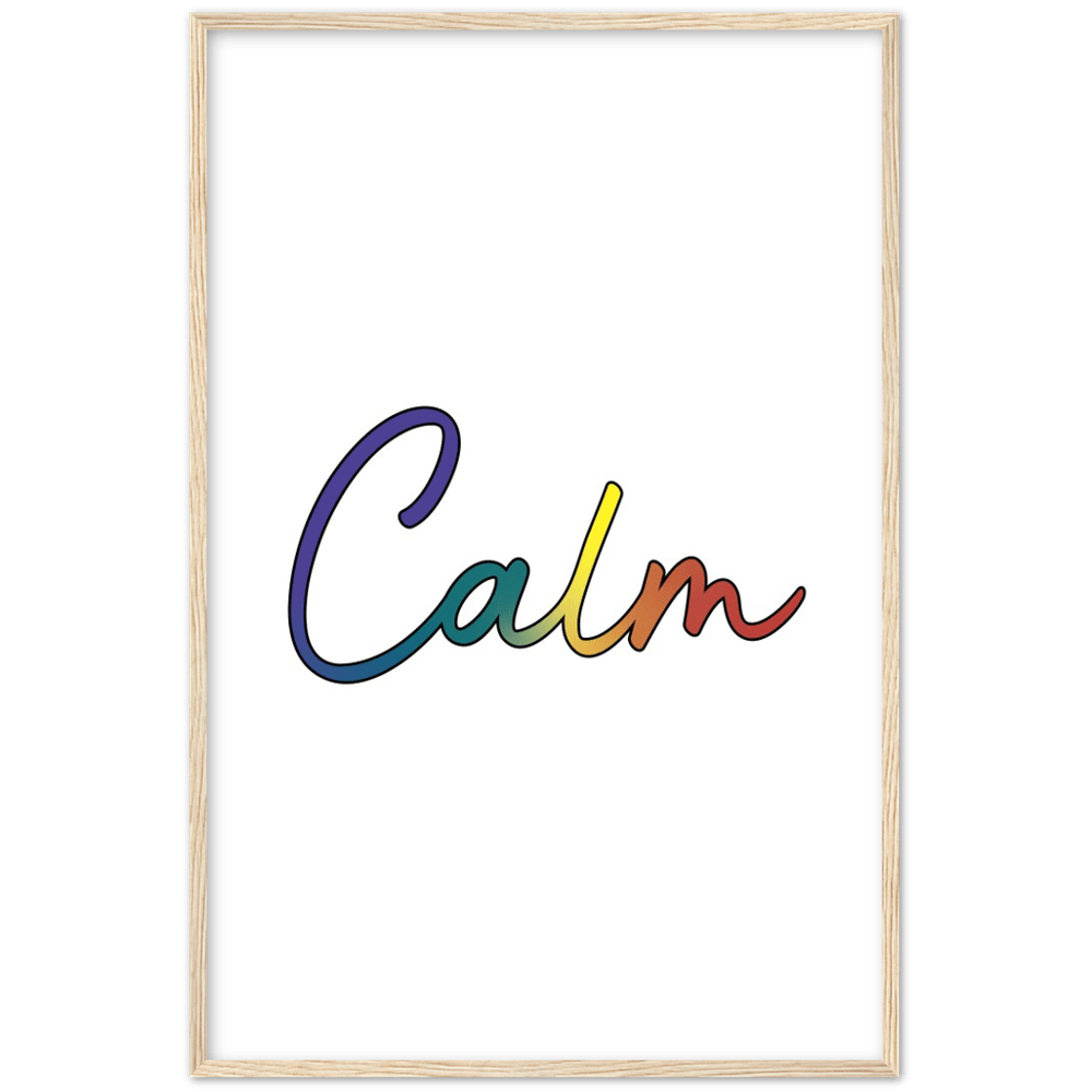 Calm Words - Pride Wood Framed Poster Art Print
