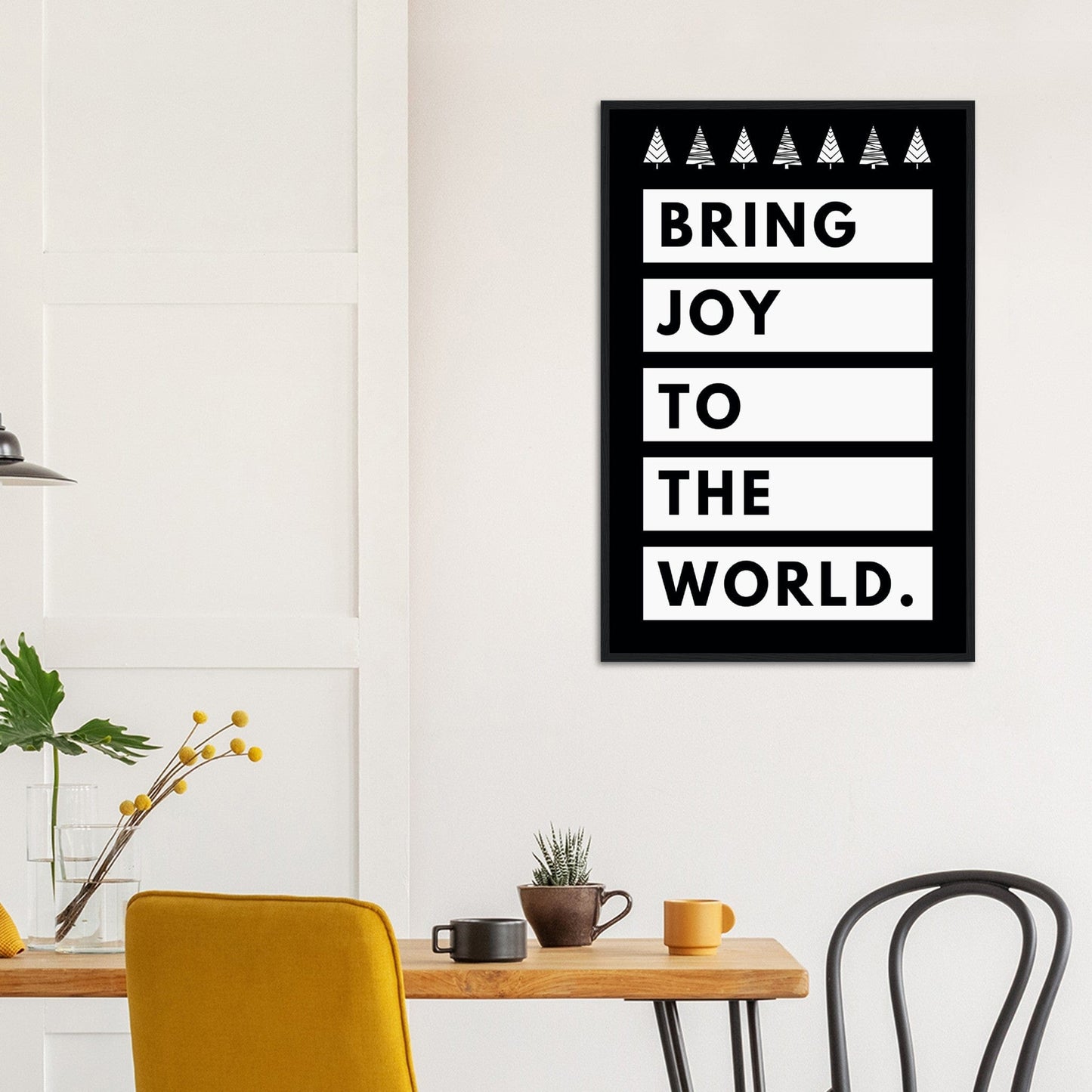 Bring Joy - Wood Framed Art Print