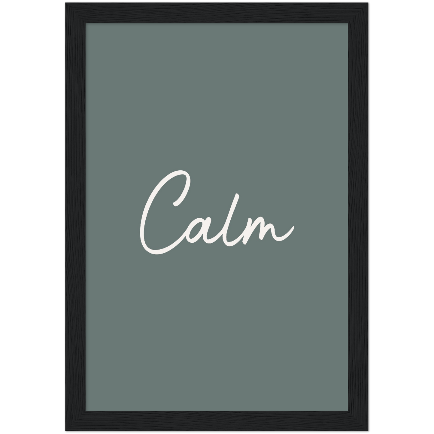 Calm Words - Nickel Wooden Framed Poster Art Print