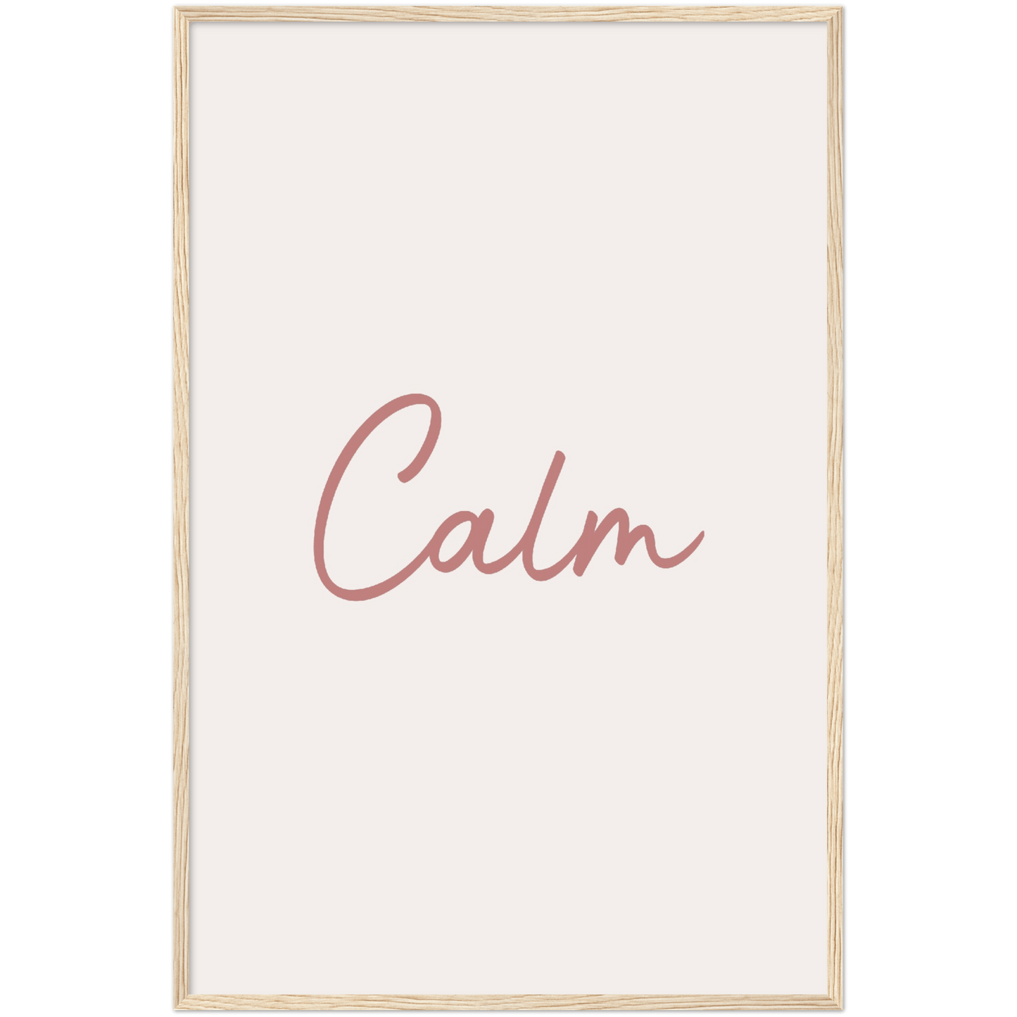 Calm Words - Melon Wooden Framed Poster Art Print