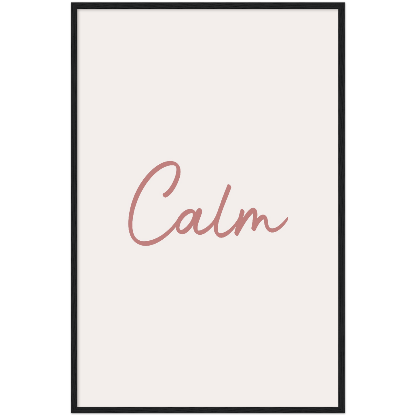 Calm Words - Melon Wooden Framed Poster Art Print