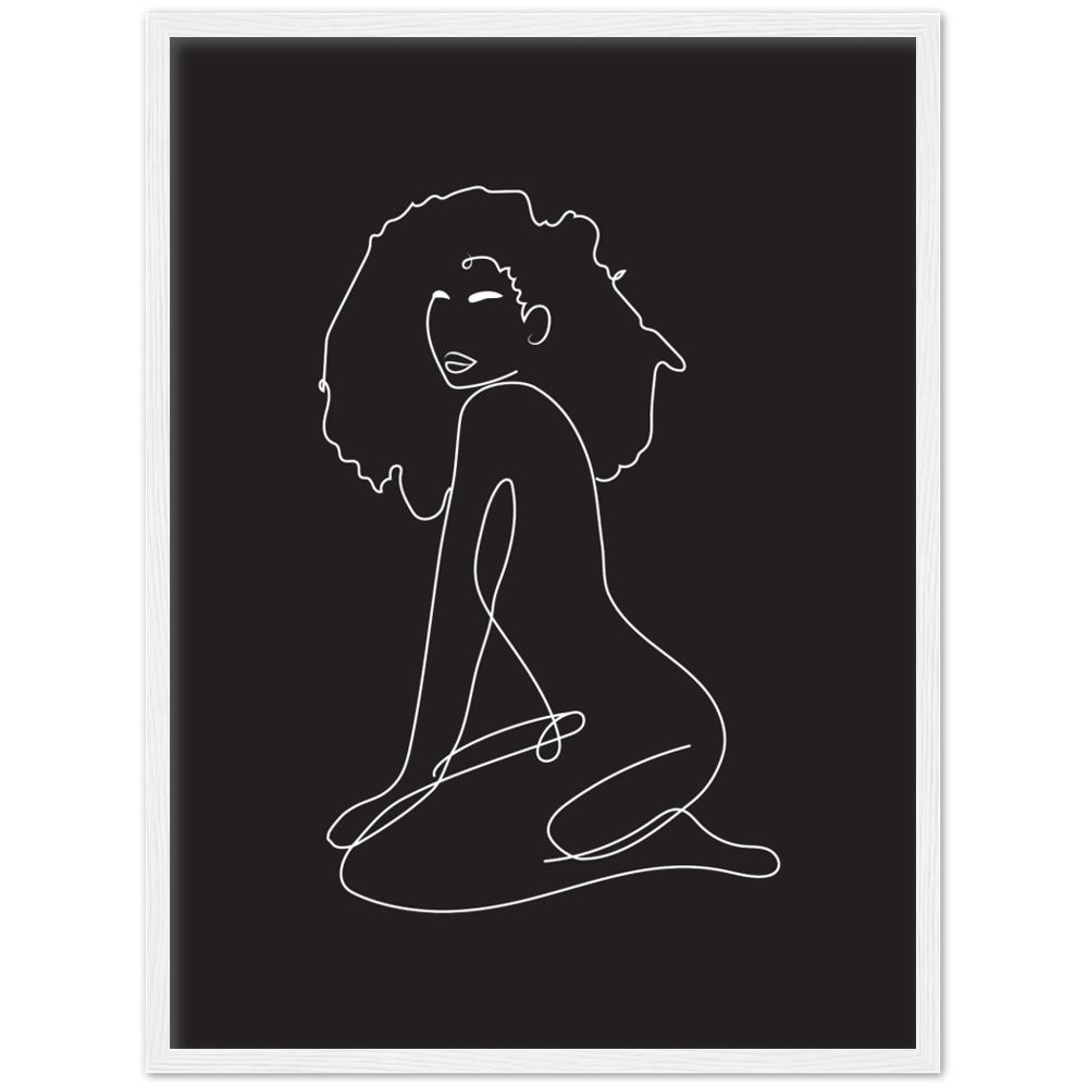 Essence of. In Black. Framed Art Print