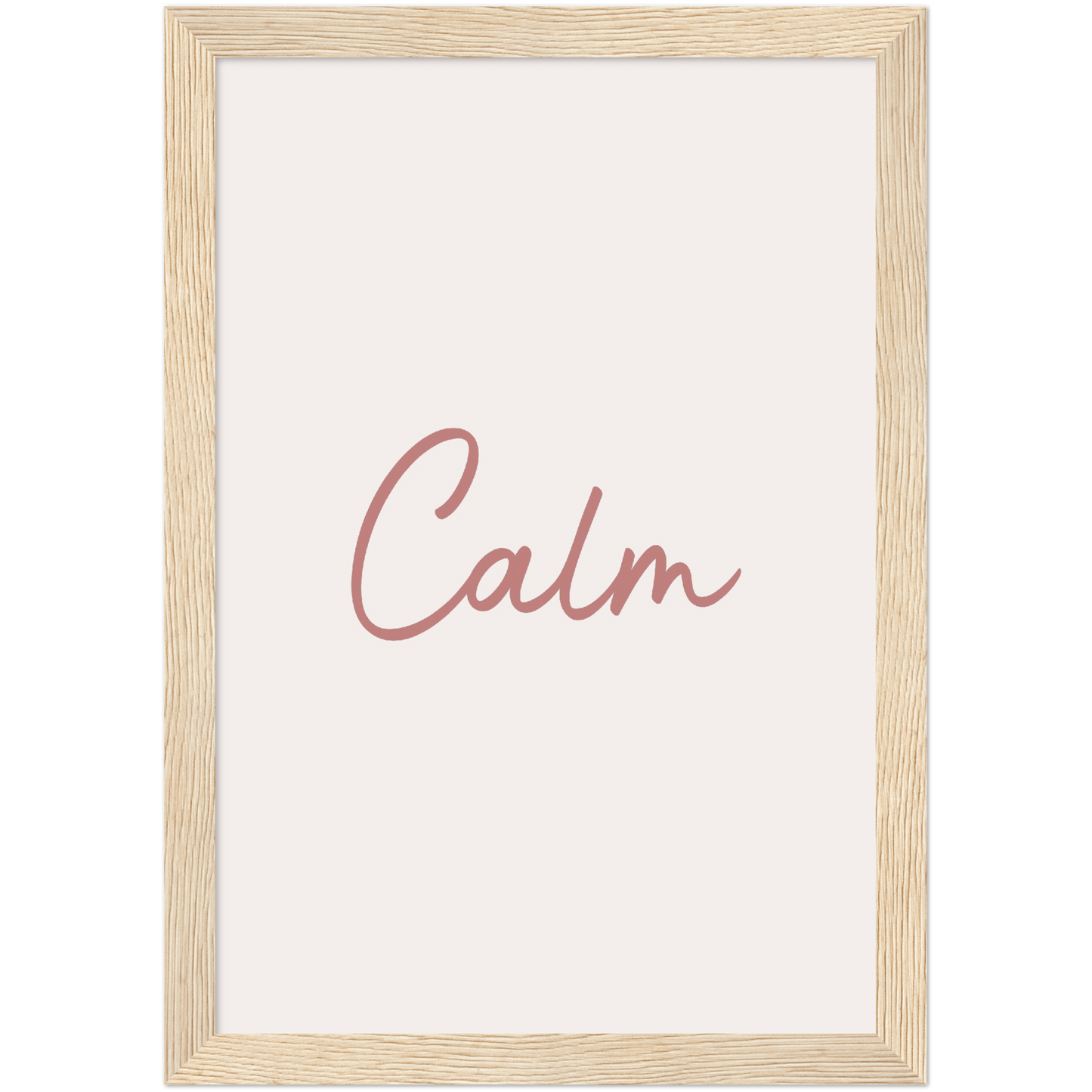 Calm Words - Melon Wooden Framed Poster Art Print