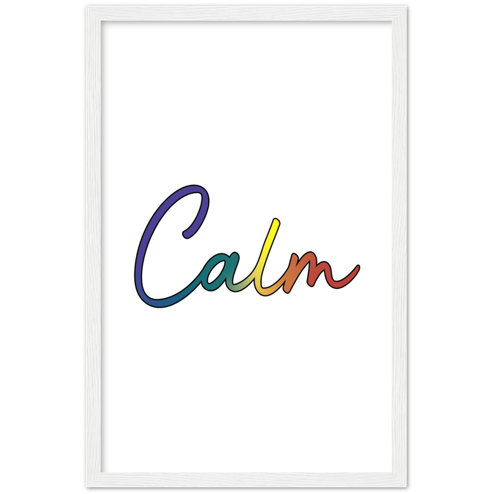 Calm Words - Pride Wood Framed Poster Art Print