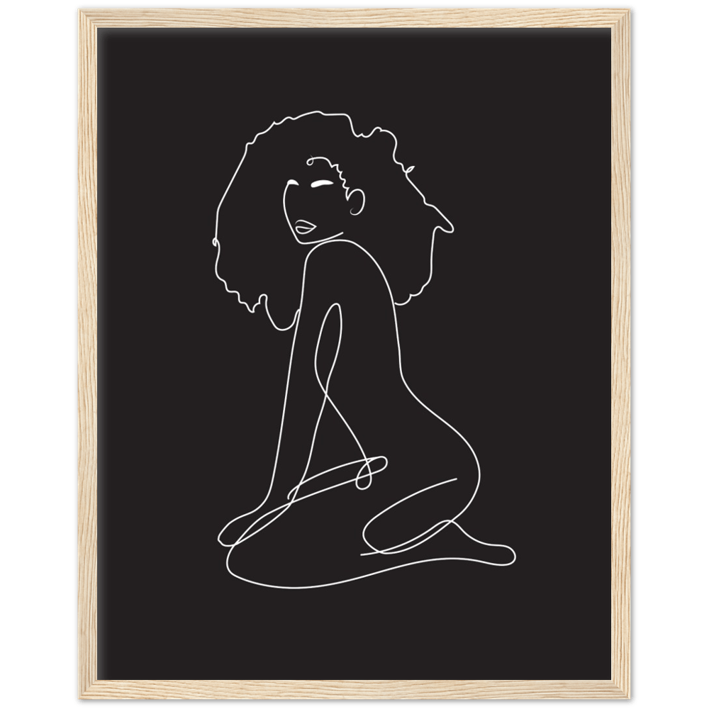 Essence of. In Black. Framed Art Print