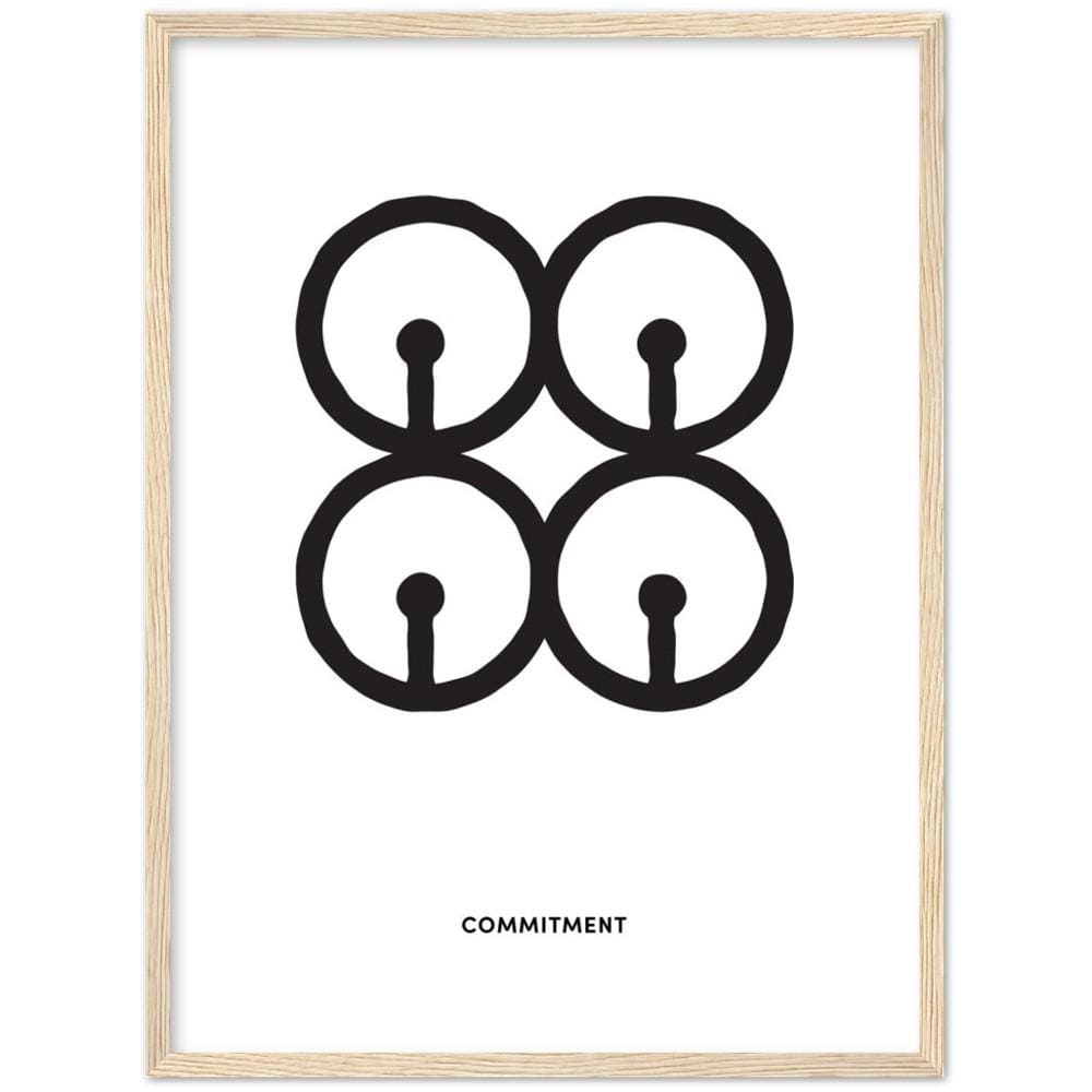 ME WARE WO Adinkra Symbol Framed Art Print