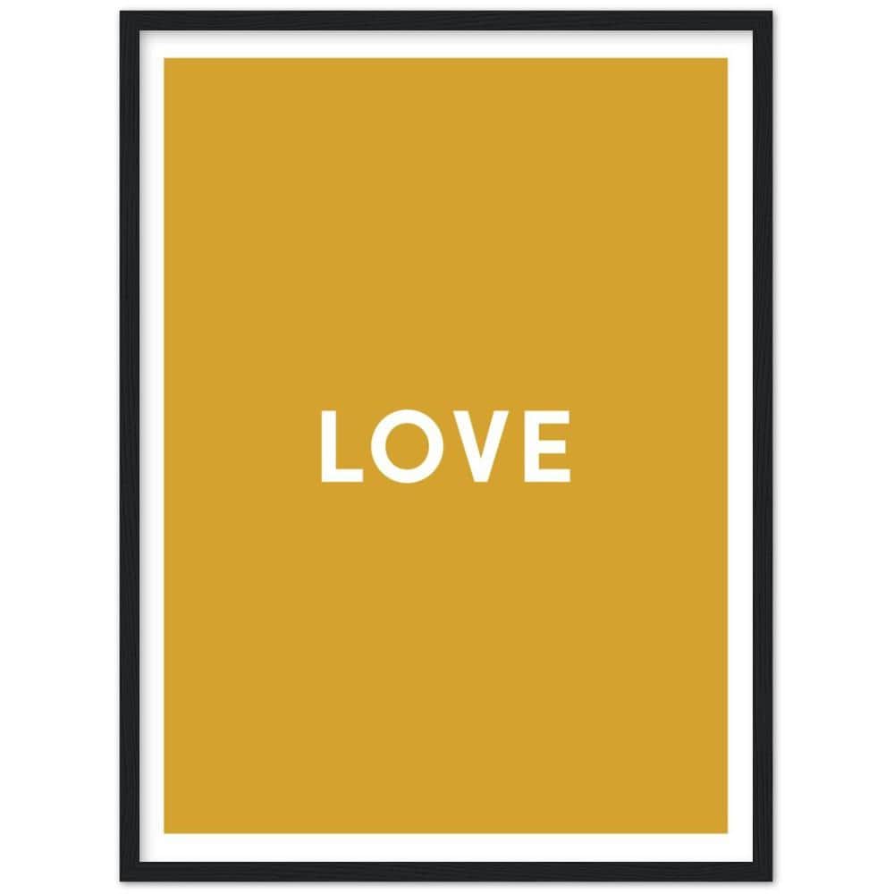 Goldenrod Love Quote Framed Art Print