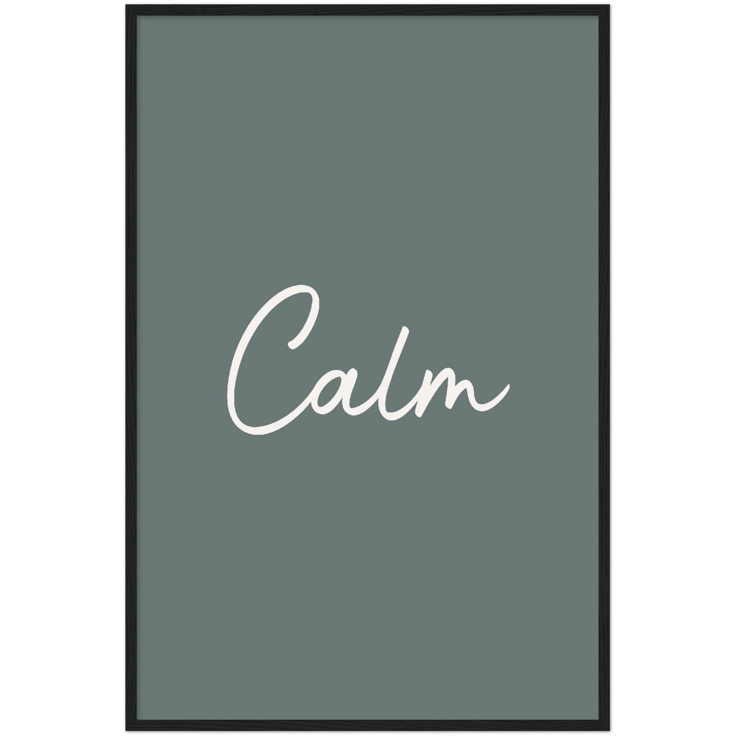 Calm Words - Nickel Wooden Framed Poster Art Print