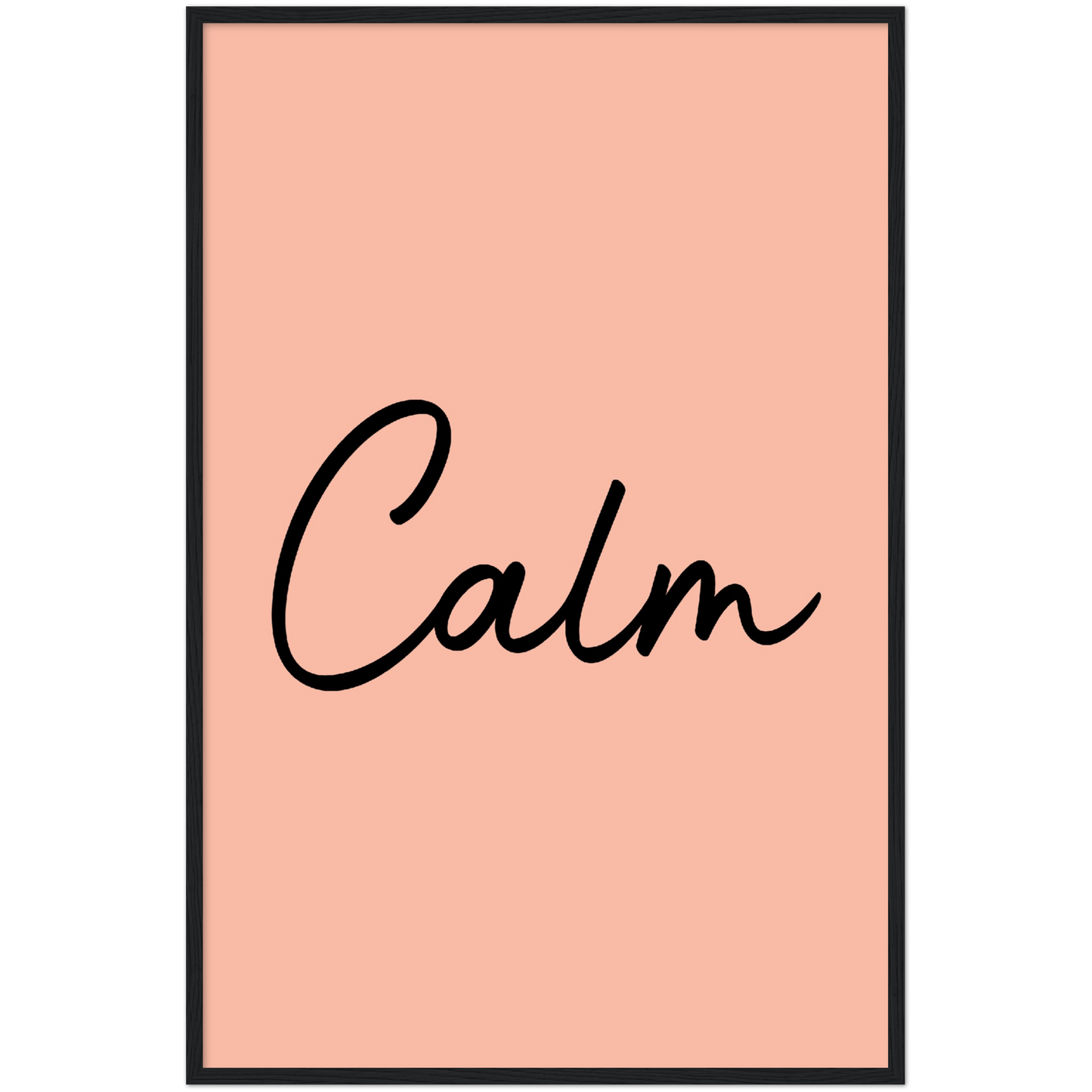 Calm Words -Black Melon Wooden Framed Art Print