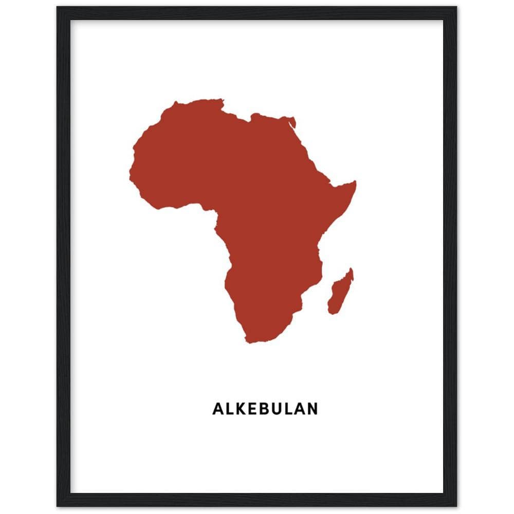 Africa's Original Name Red Framed Art Print