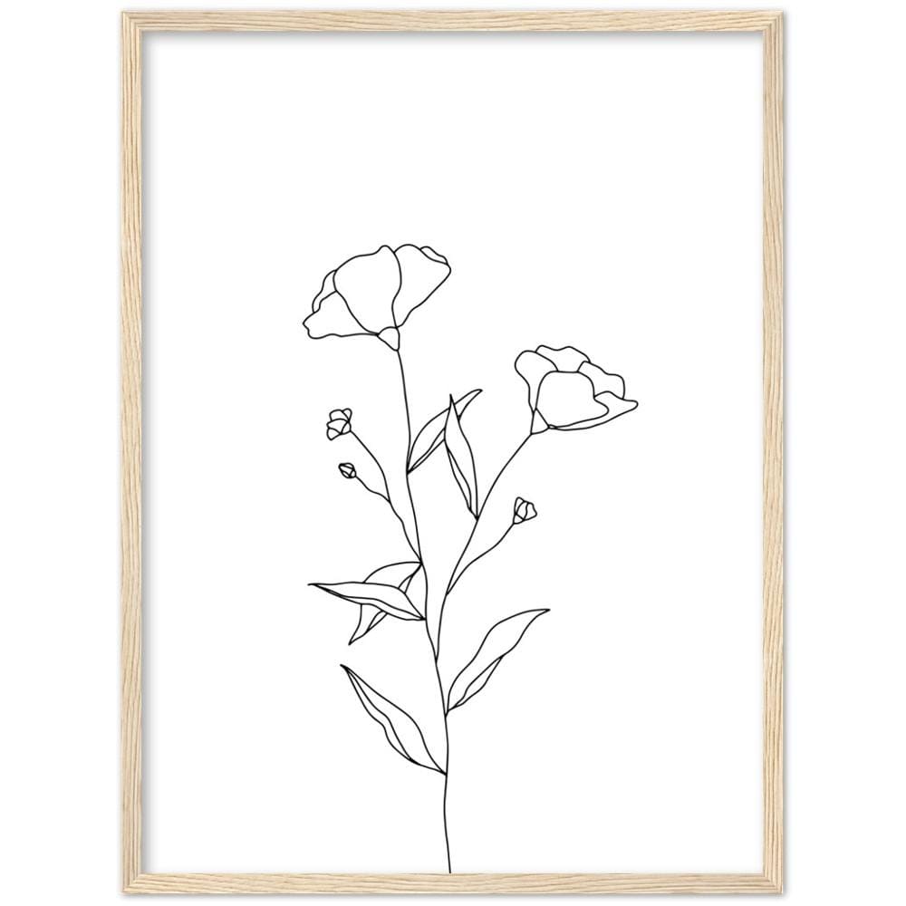 Minimalist Flowers Framed Art Print